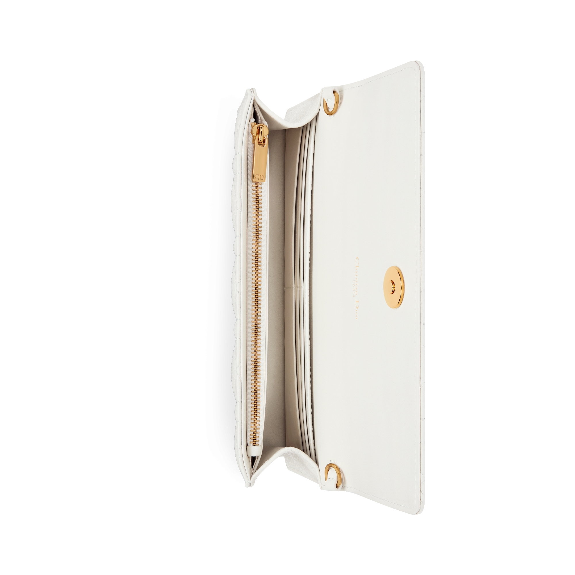 Dior Caro Pouch with Chain Latte Supple Cannage Calfskin E06