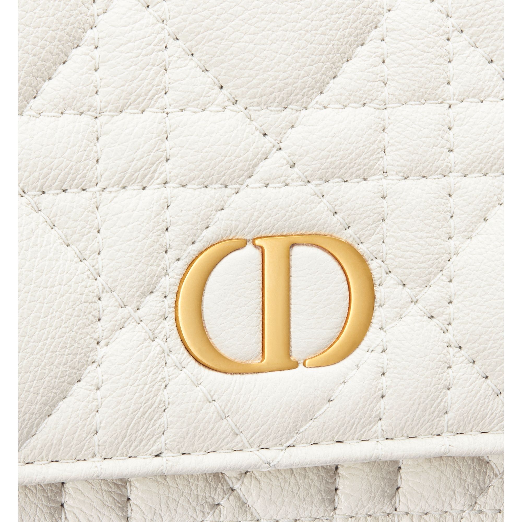 Dior Caro Pouch with Chain Latte Supple Cannage Calfskin E09
