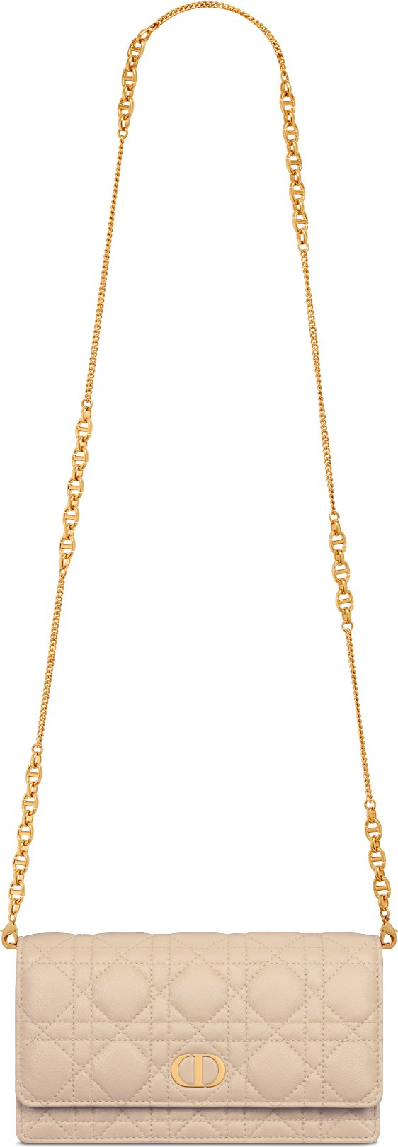 Dior Caro Pouch with Chain Unfolded view