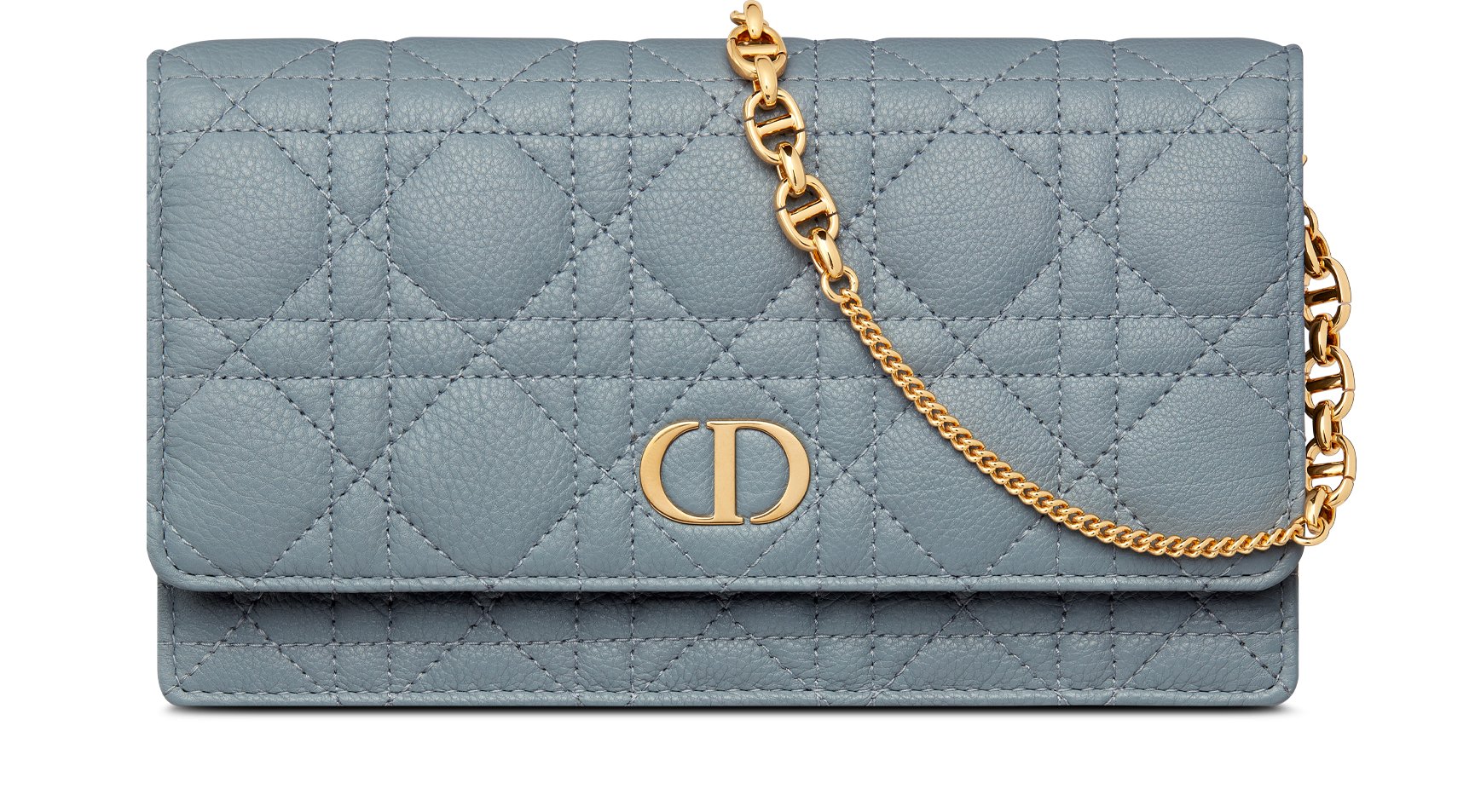 Dior Caro Pouch with Chain Front view