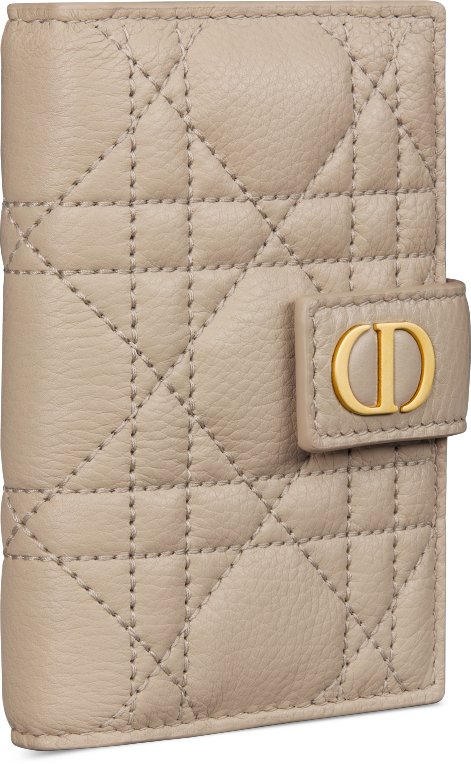 Dior Caro Dandelion Card Holder Three quarter closed view