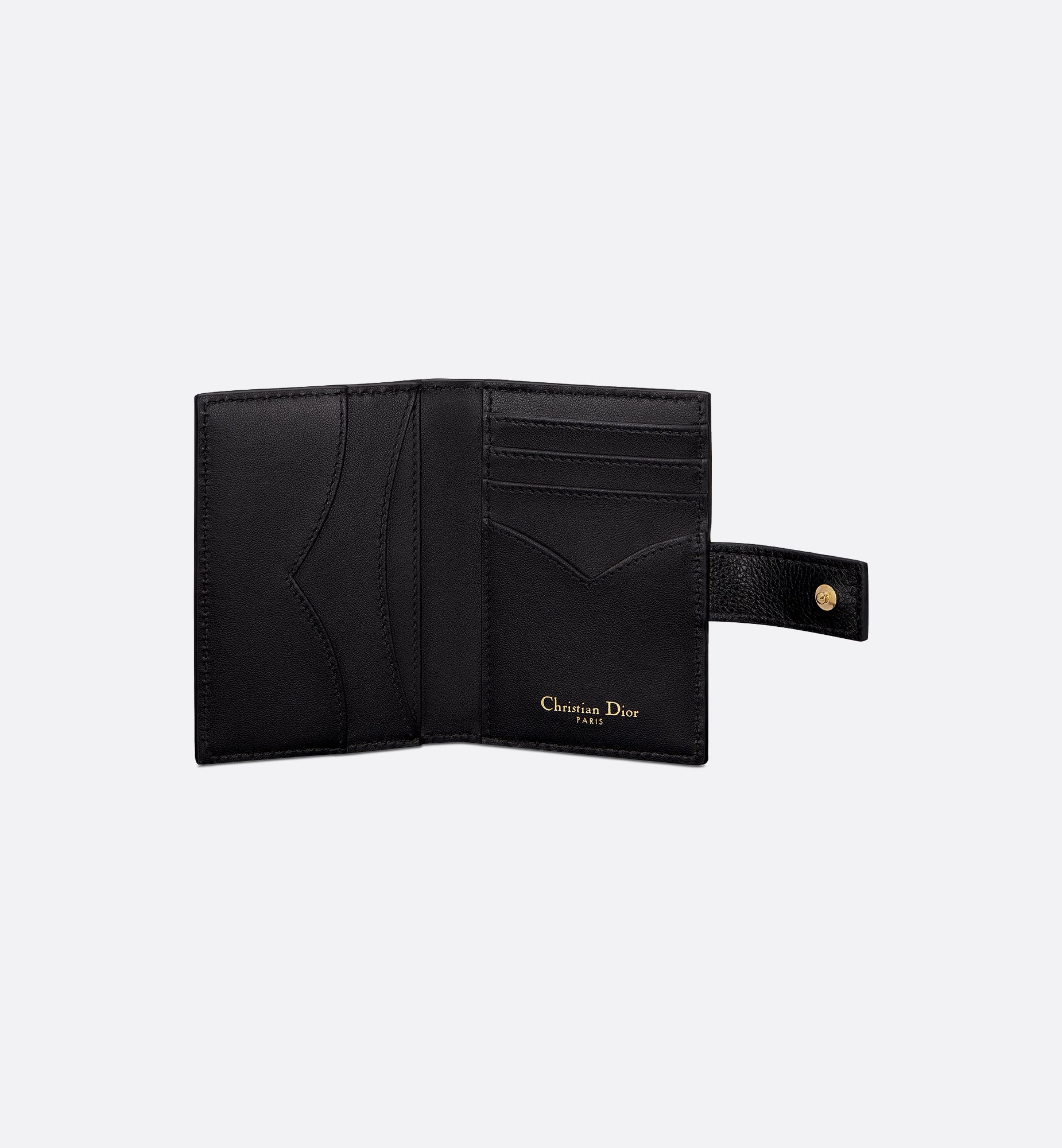 Dior Caro Dandelion Card Holder Black Supple Cannage Dior Caro Dandelion Card Holder Black Supple Cannage