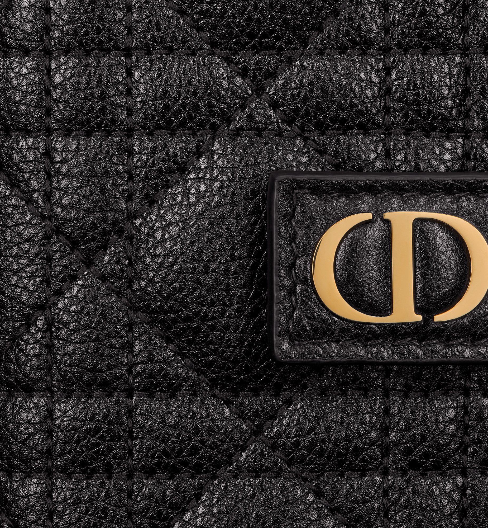 Dior Caro Dandelion Card Holder Black Supple Cannage Dior Caro Dandelion Card Holder Black Supple Cannage
