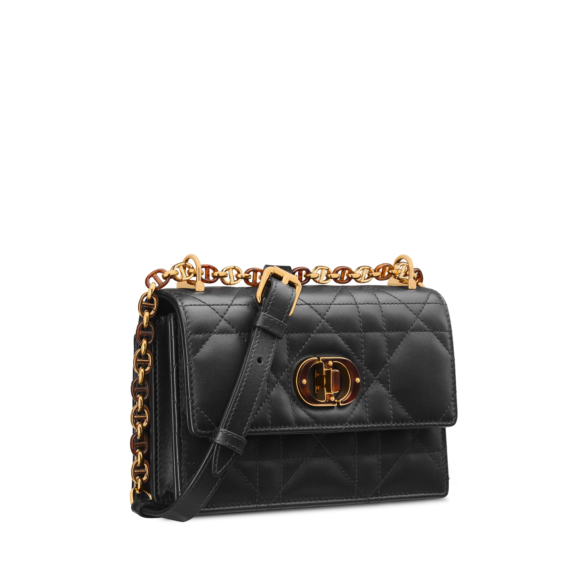 MINI GROOVE BAG 20 IN BLACK MACROCANNAGE LAMBSKIN 226487