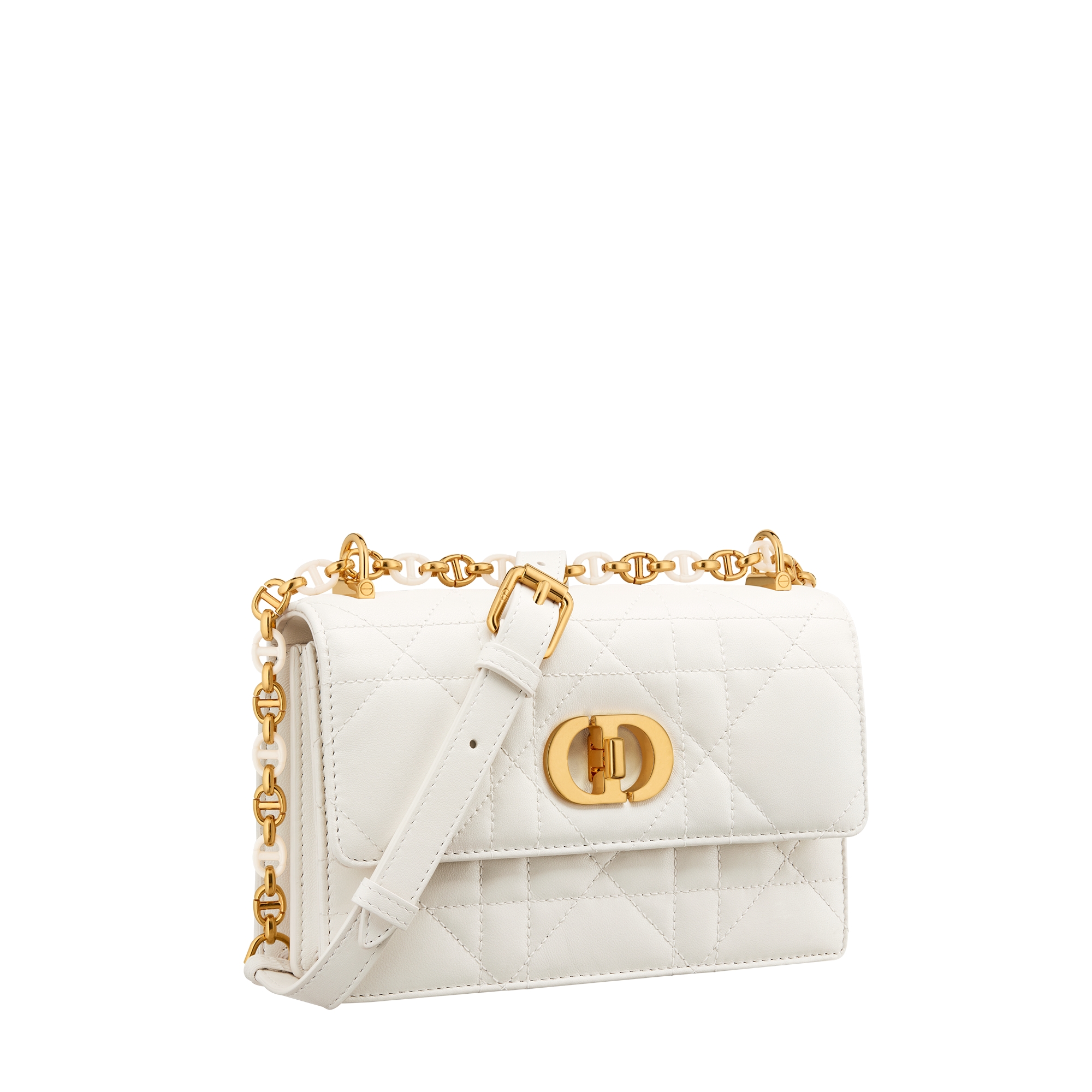 Miss Caro Mini Bag Latte Macrocannage Lambskin E03