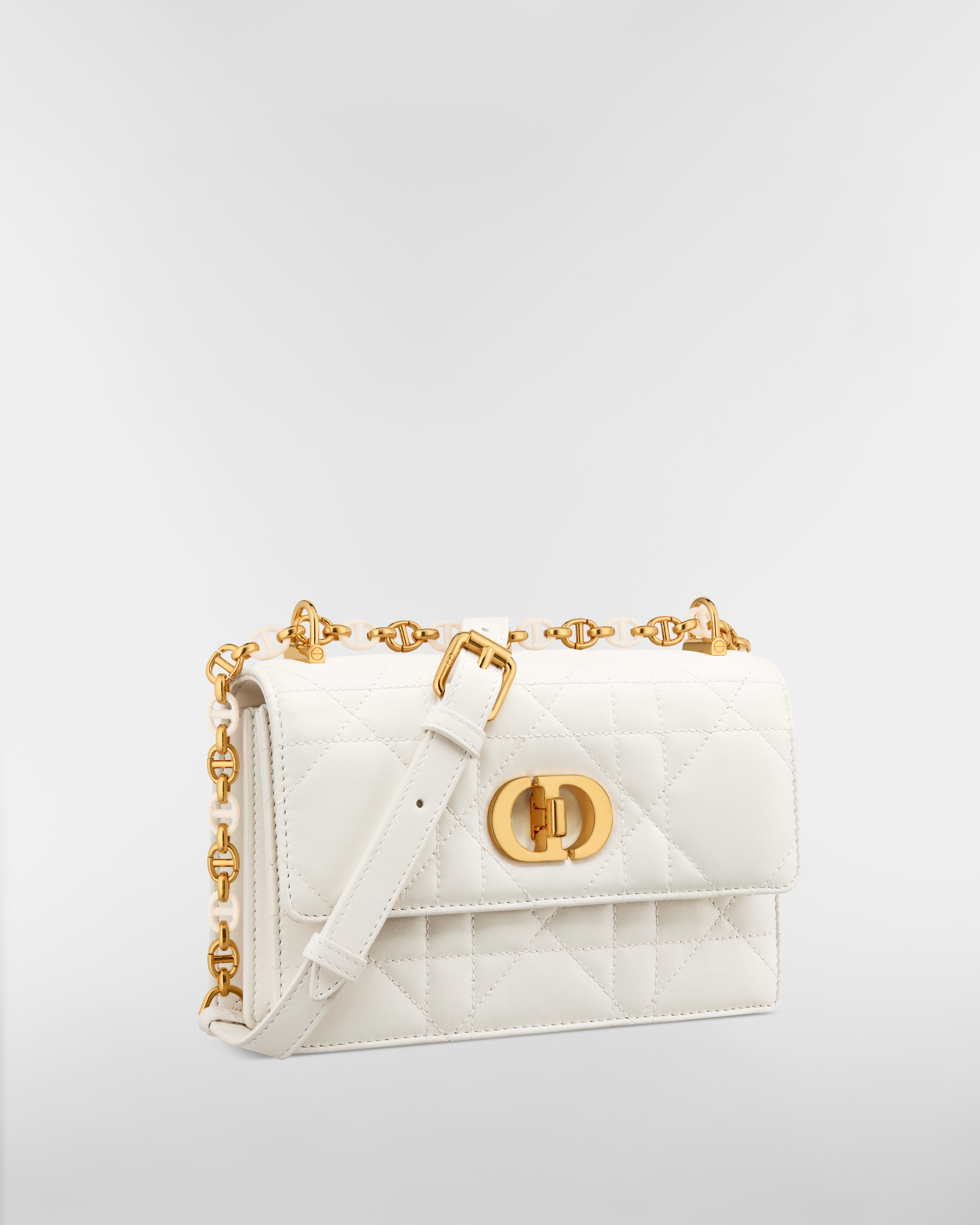 Miss Caro Minitasche Macrocannage Lammleder in Latte E03