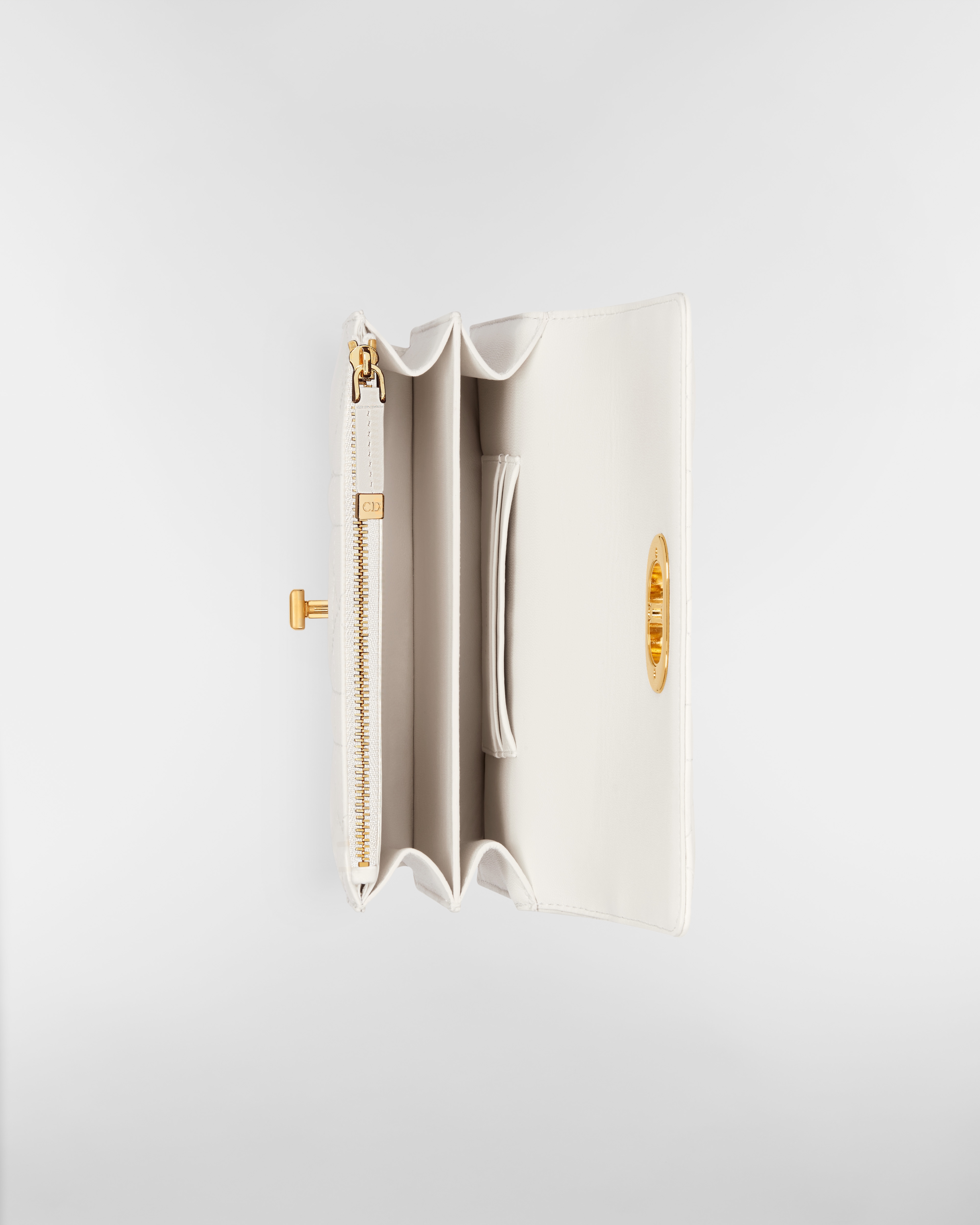 Mini sac Miss Caro Cuir d'agneau Macrocannage couleur latte E06