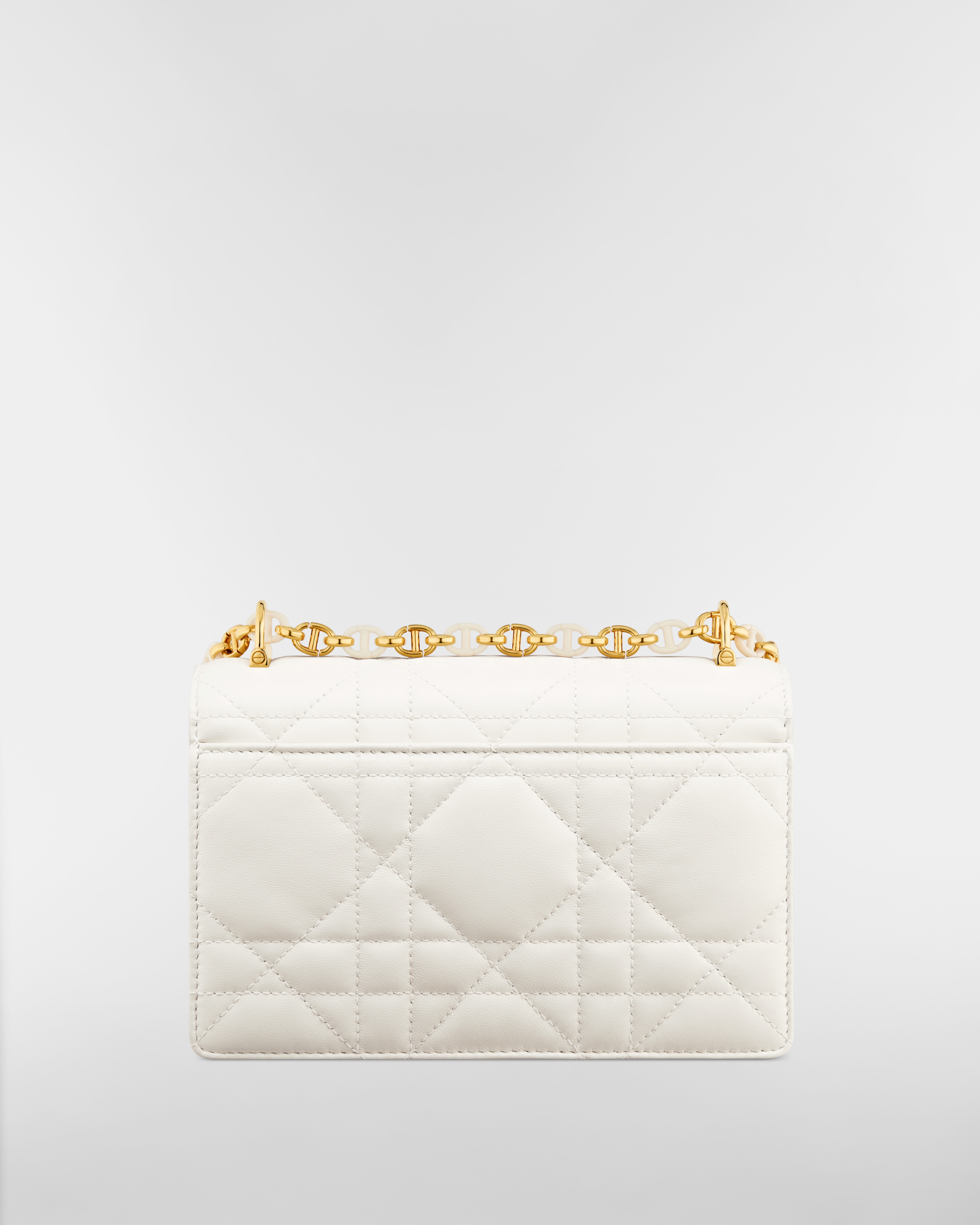 Mini sac Miss Caro Cuir d'agneau Macrocannage couleur latte E08