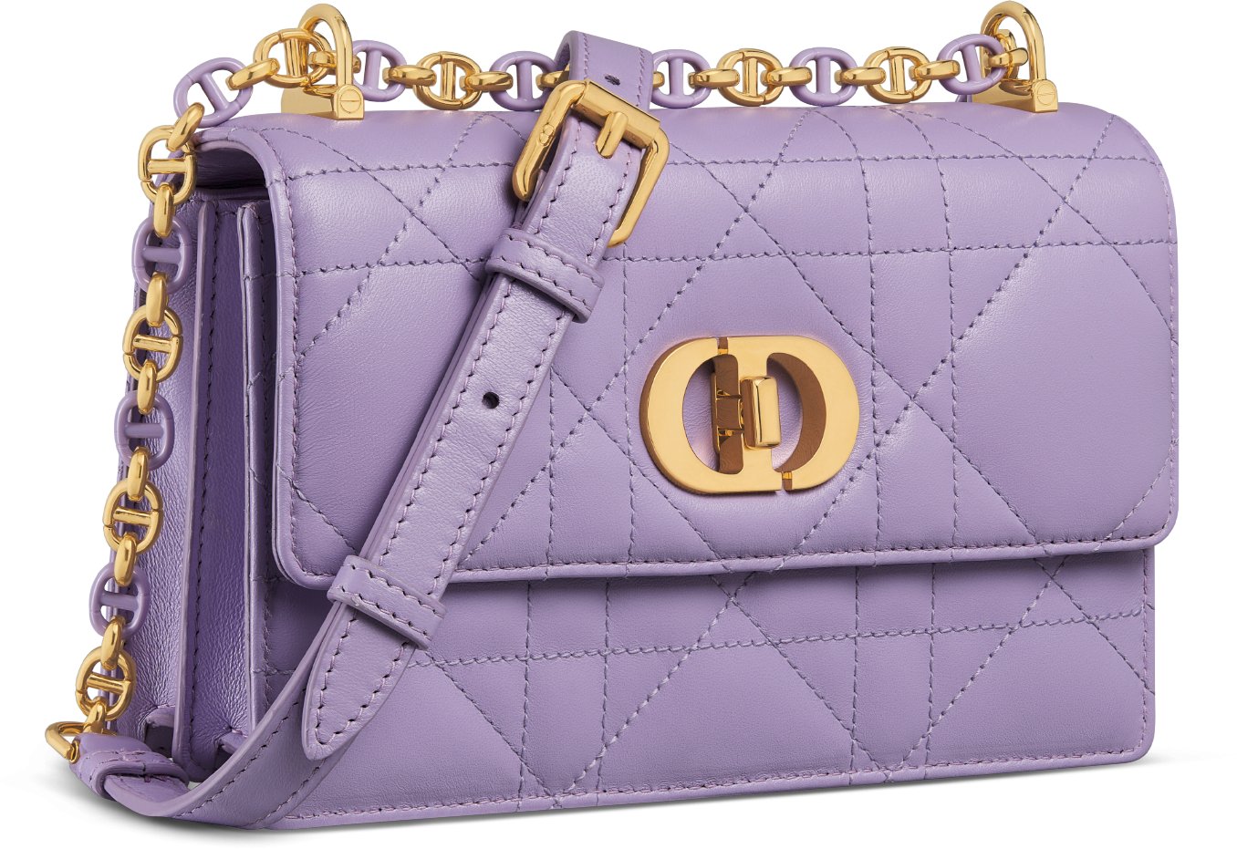 Miss Caro Mini Bag Lilac Macrocannage Lambskin DIOR