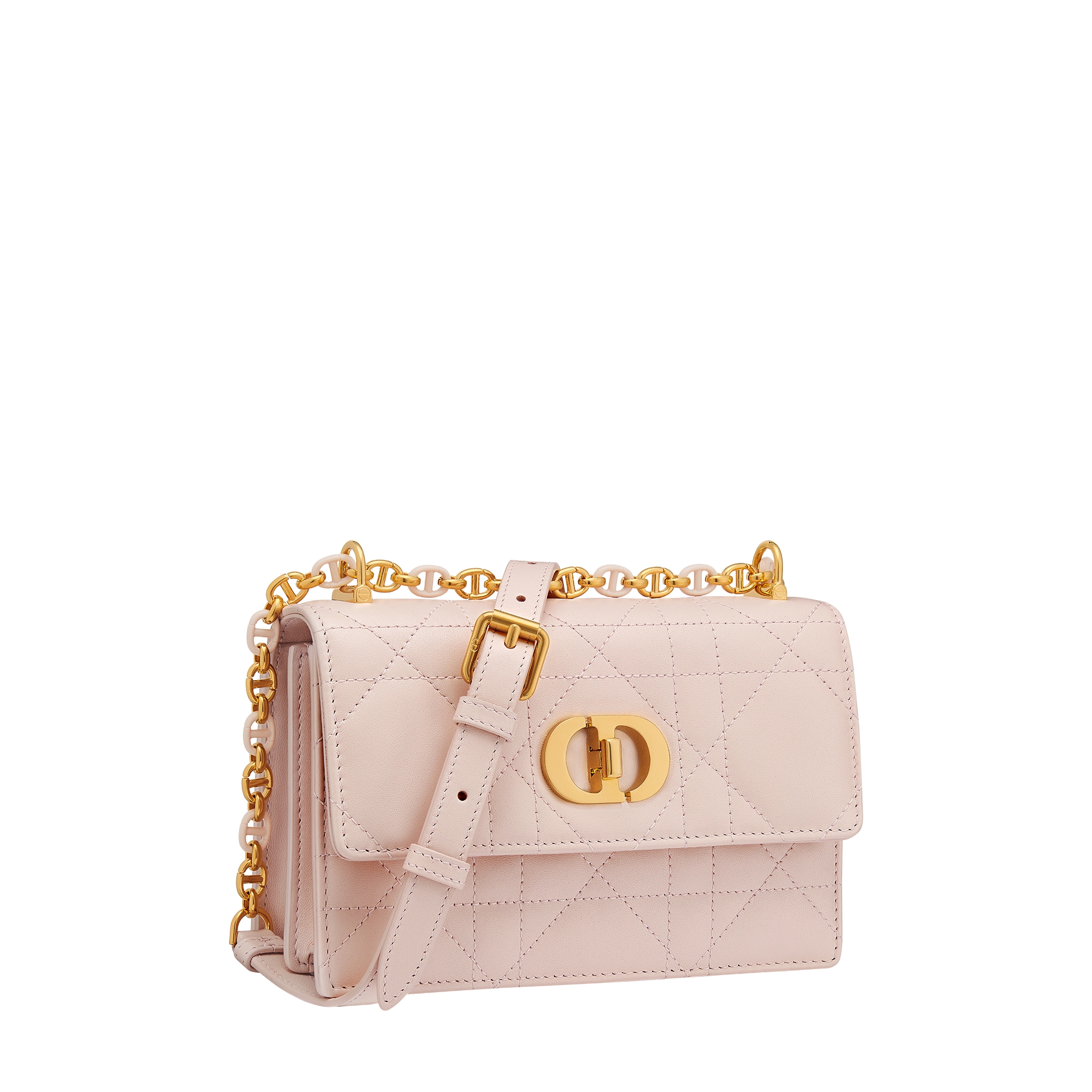 Miss Caro Mini Bag Powder Pink Macrocannage Lambskin E03