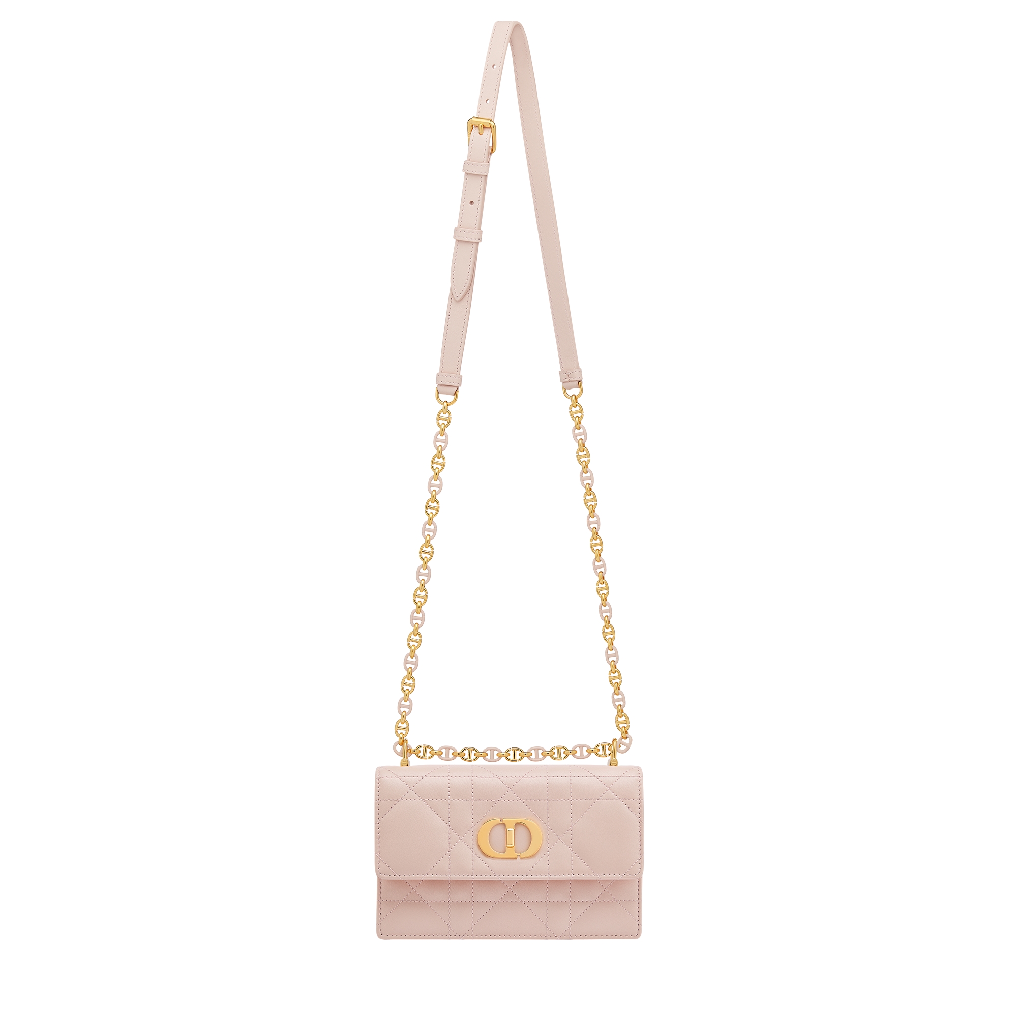 Miss Caro Mini Bag Powder Pink Macrocannage Lambskin E07