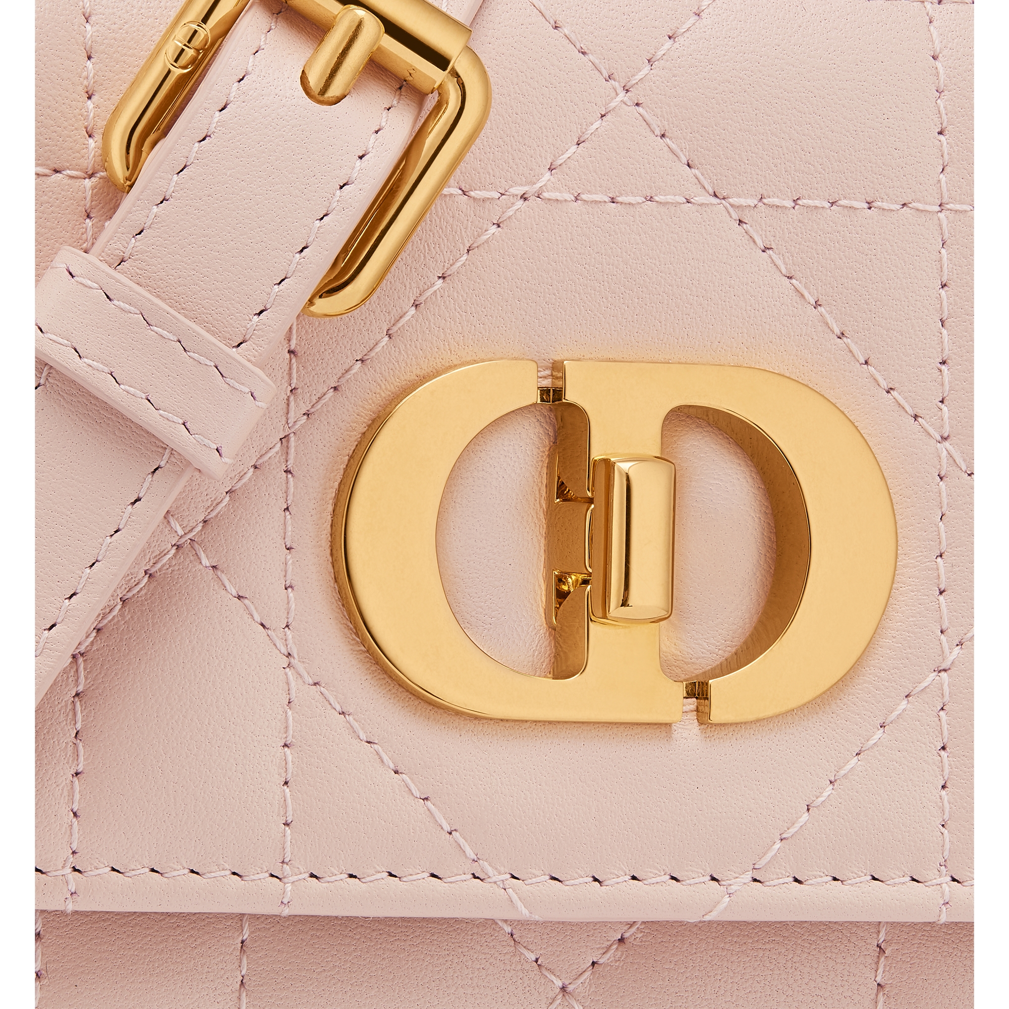 Miss Caro Mini Bag Powder Pink Macrocannage Lambskin E09