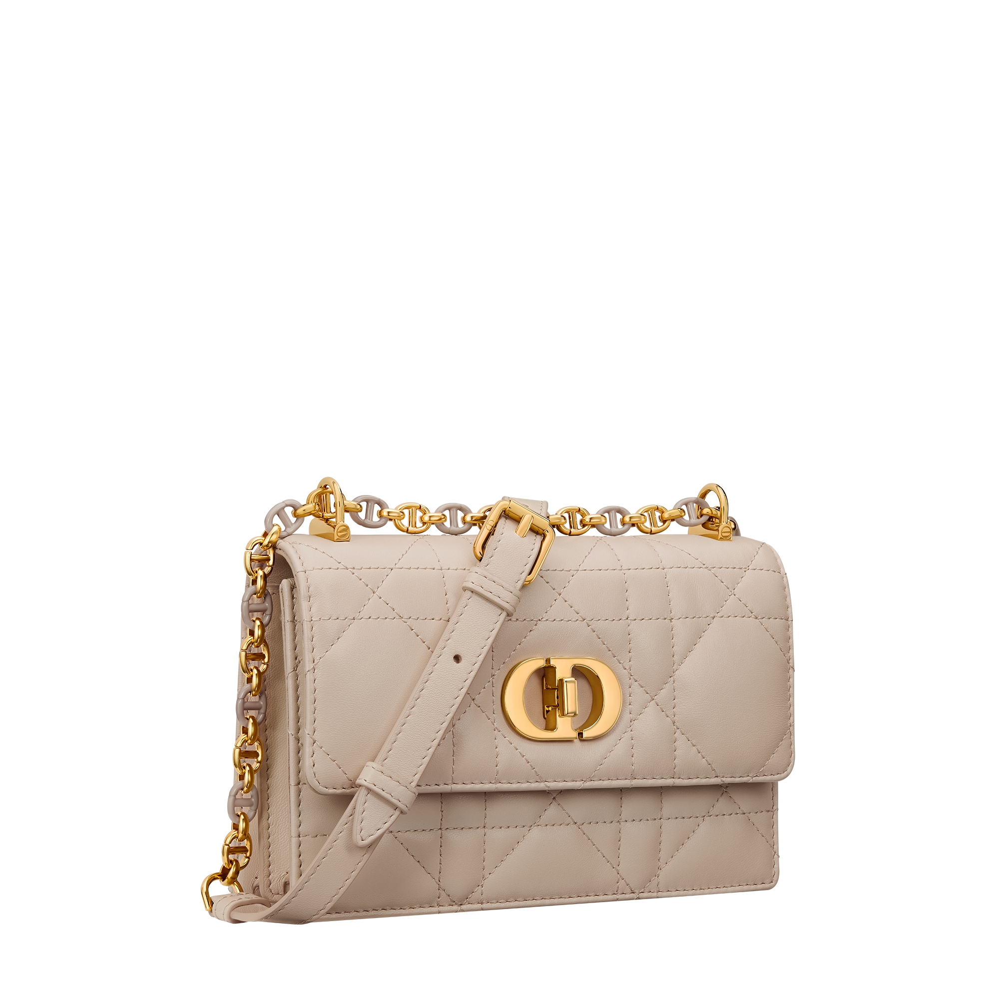 Miss Caro Mini Bag Powder Beige Macrocannage Lambskin E03