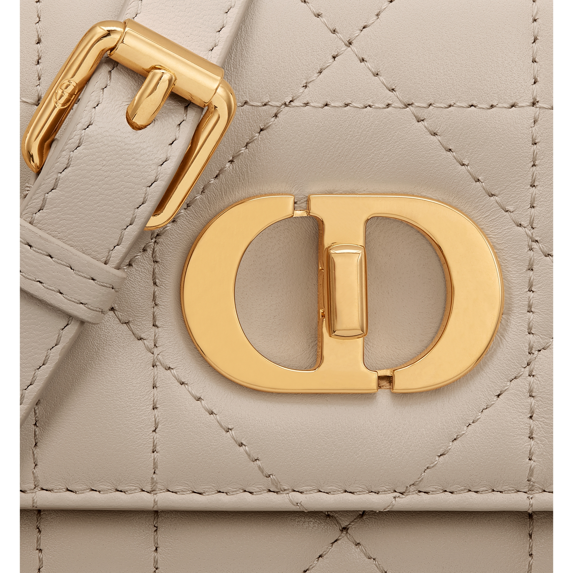 Miss Caro Mini Bag Powder Beige Macrocannage Lambskin E09