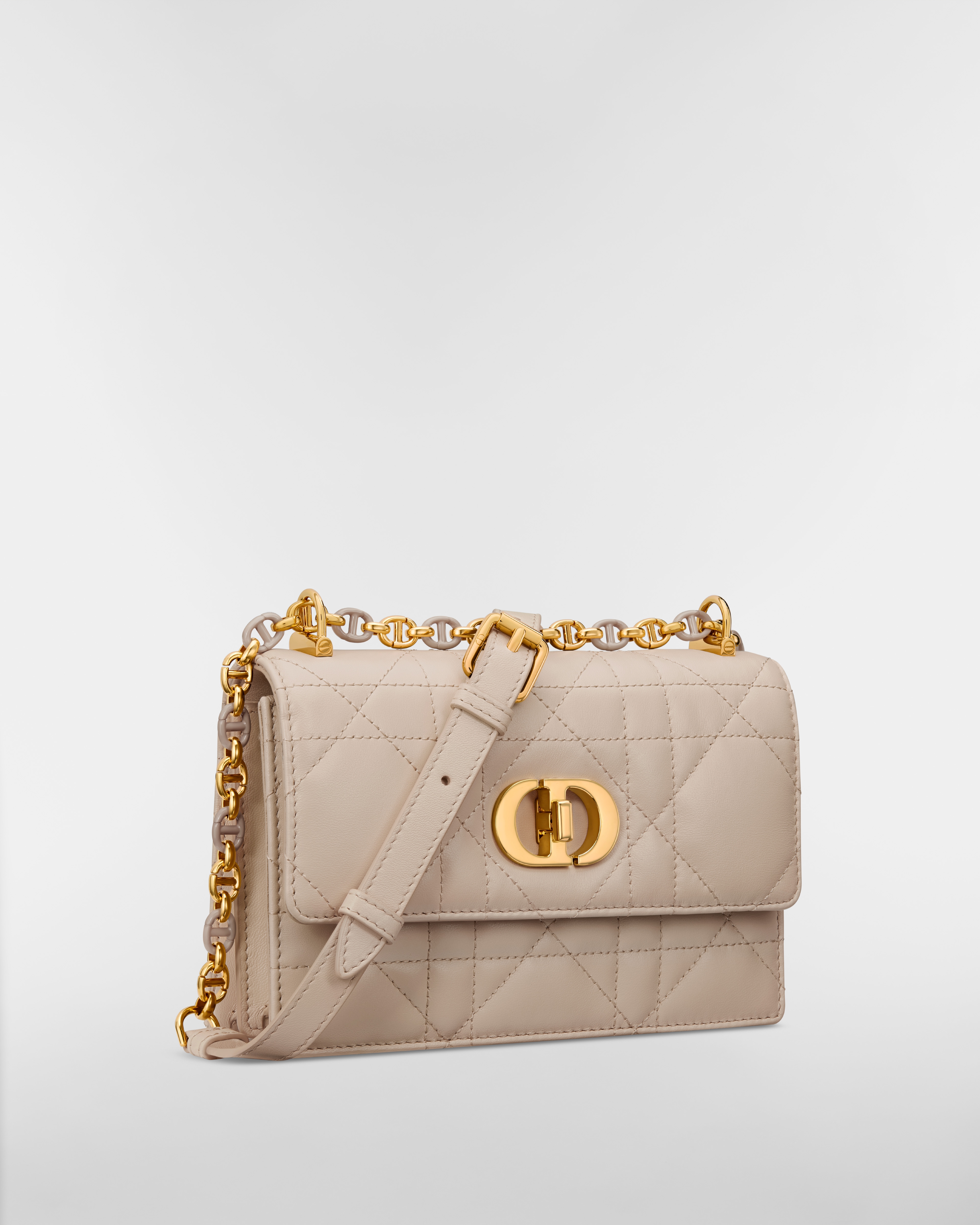 Miss Caro Minitasche Macrocannage Lammleder in Puderbeige E03