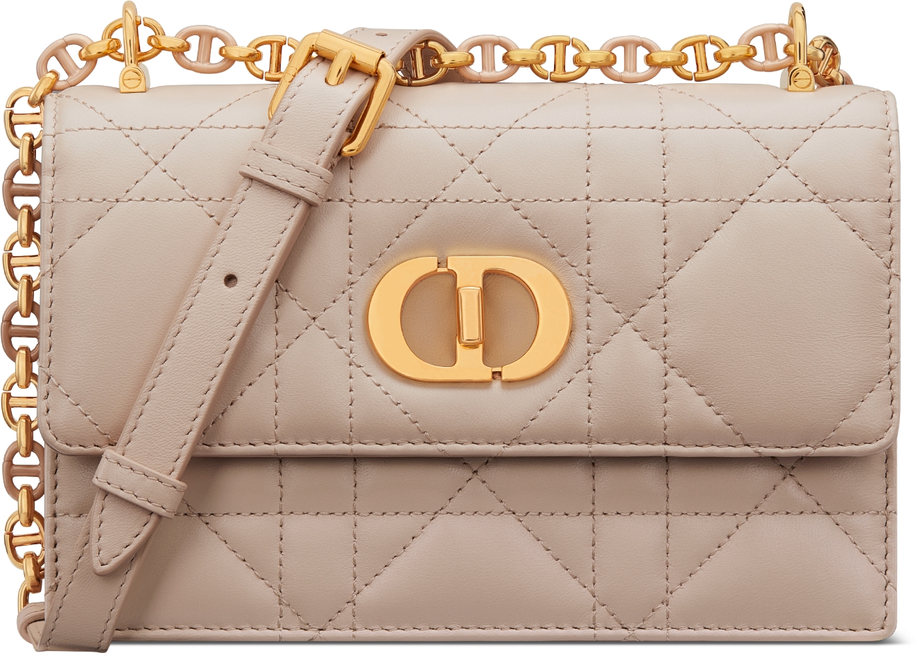 Dior Caro Box Bag Caramel Beige Quilted Macrocannage Calfskin DIOR