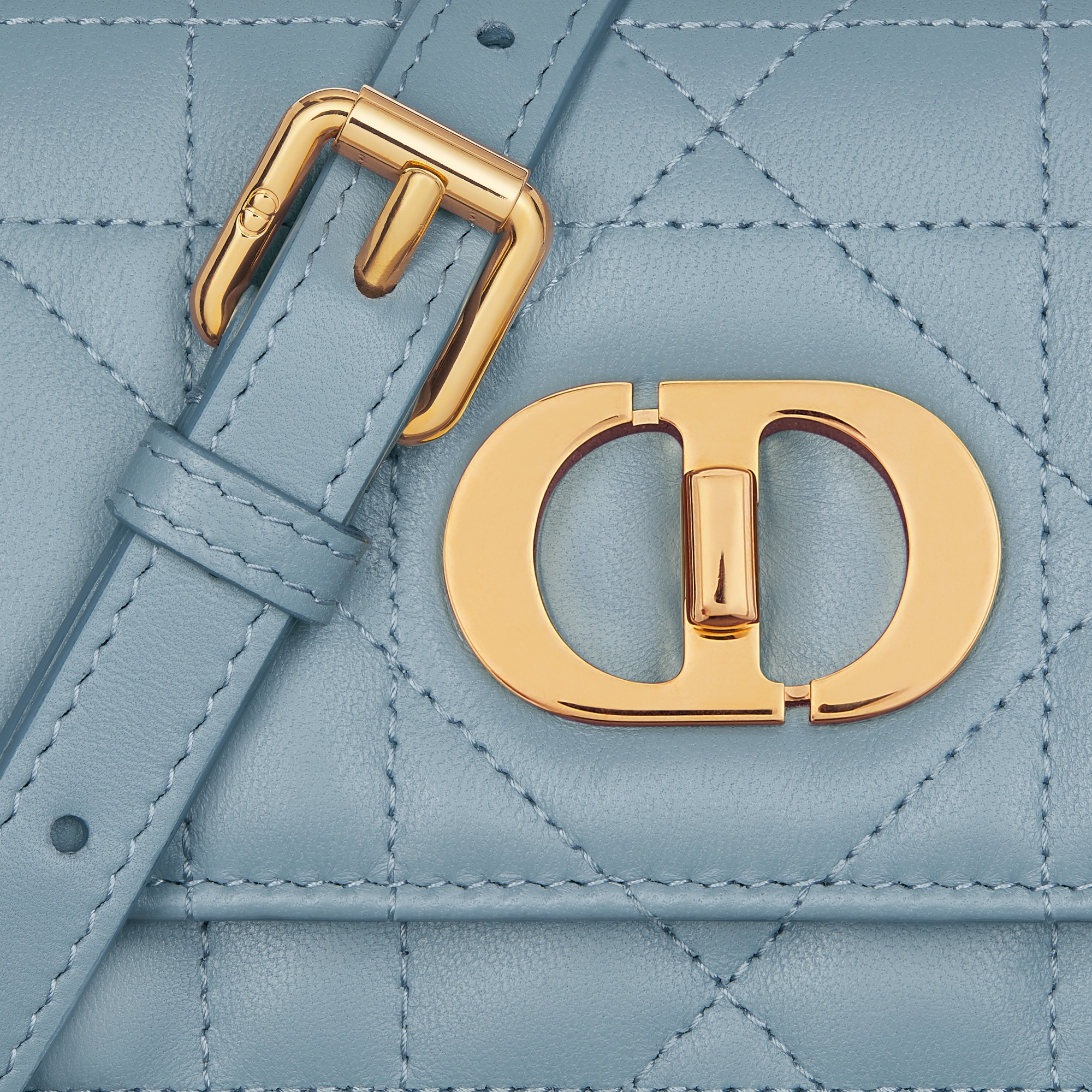 Miss Caro Mini Bag Cloud Blue Macrocannage Lambskin E09