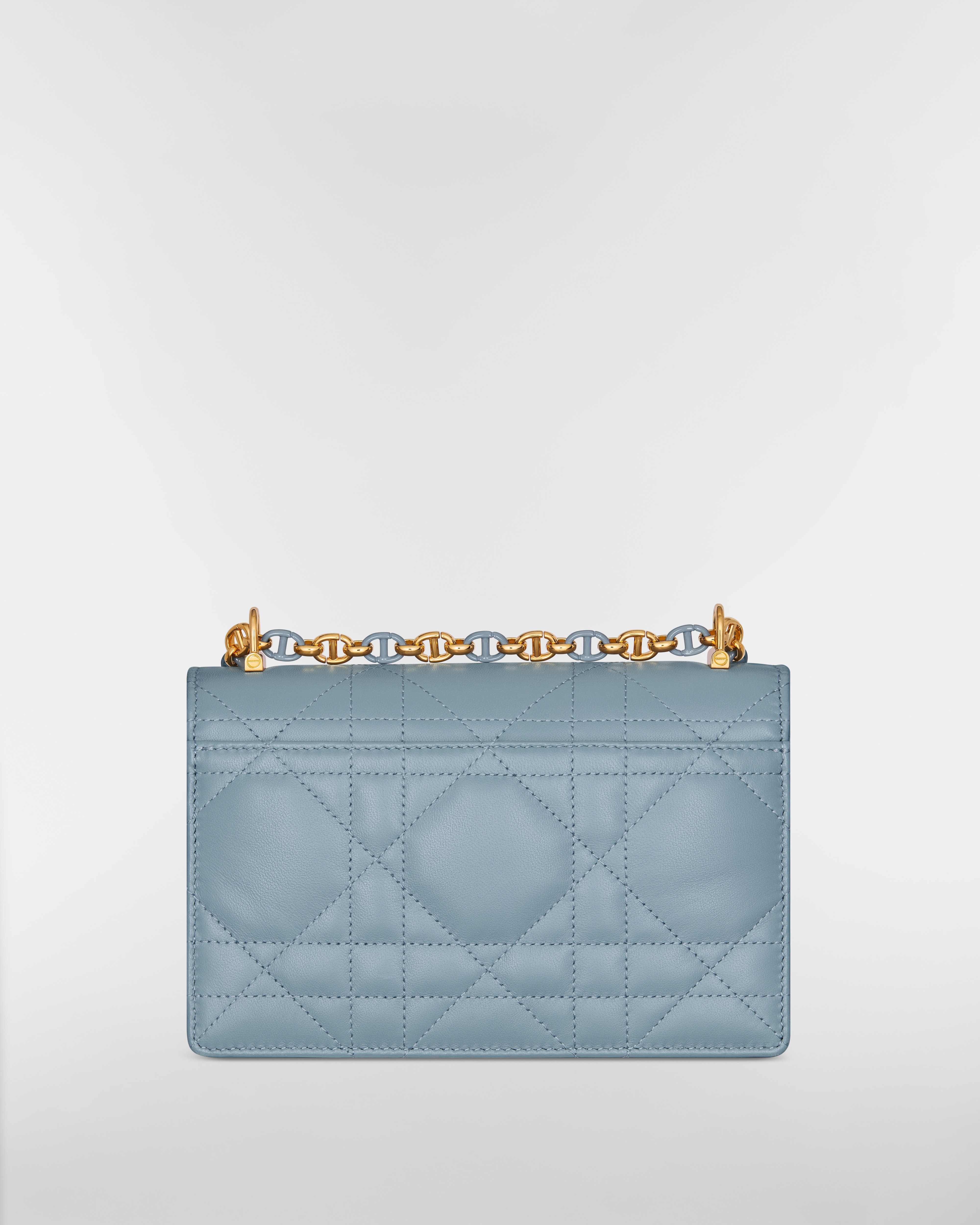 Mini sac Miss Caro Cuir d'agneau Macrocannage couleur cloud blue E08