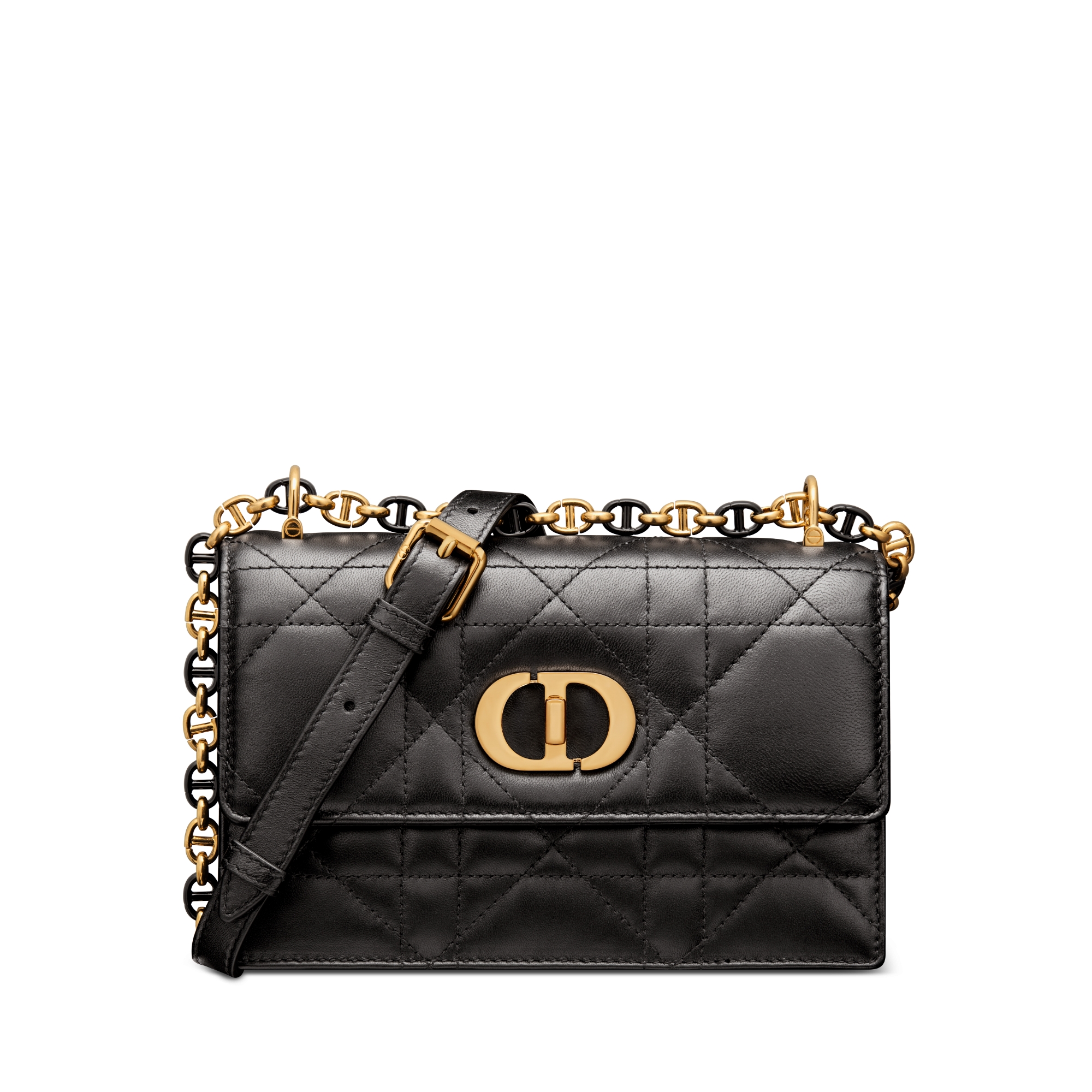 Miss Caro Mini Bag Black Macrocannage Lambskin E01