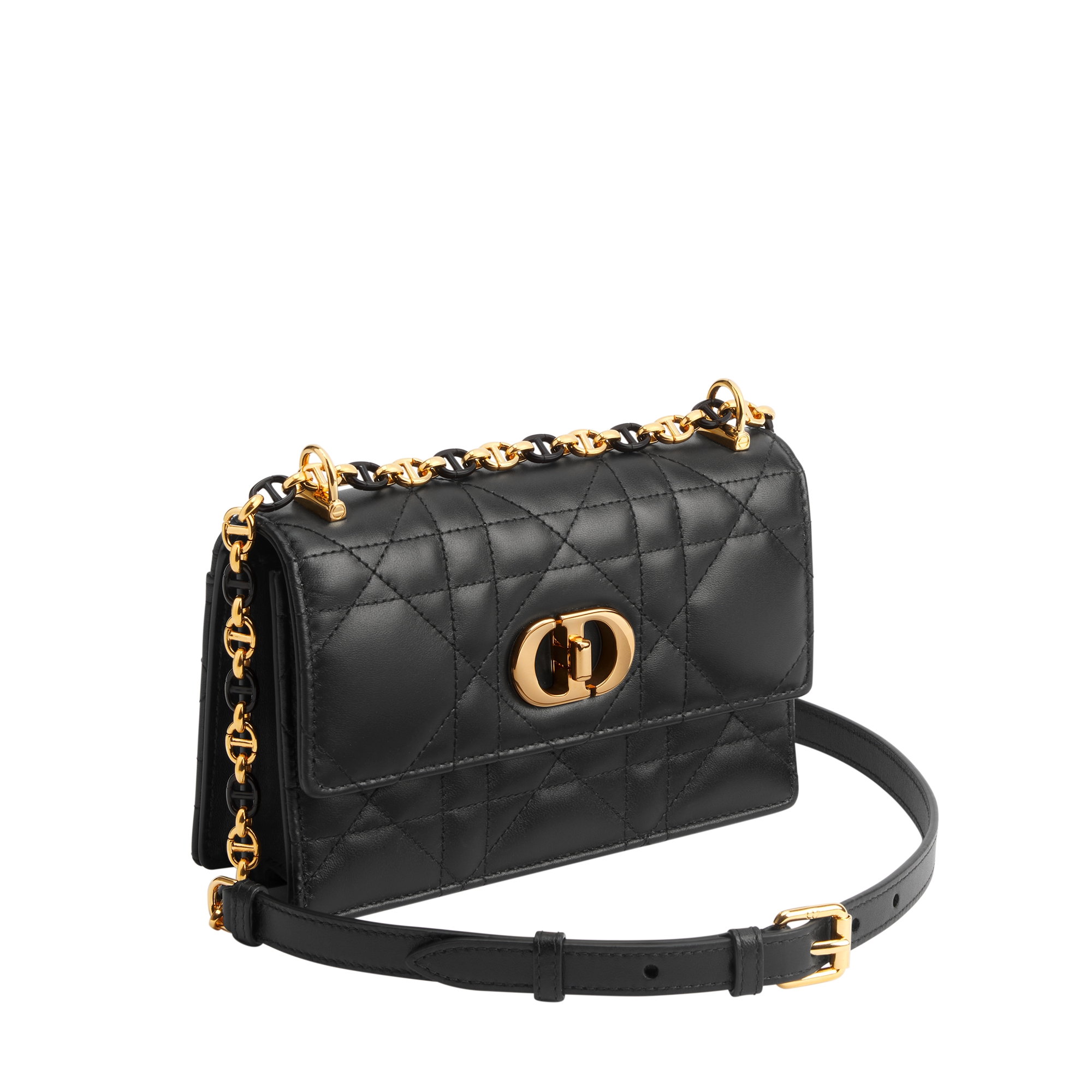 Miss Caro Mini Bag Black Macrocannage Lambskin E03