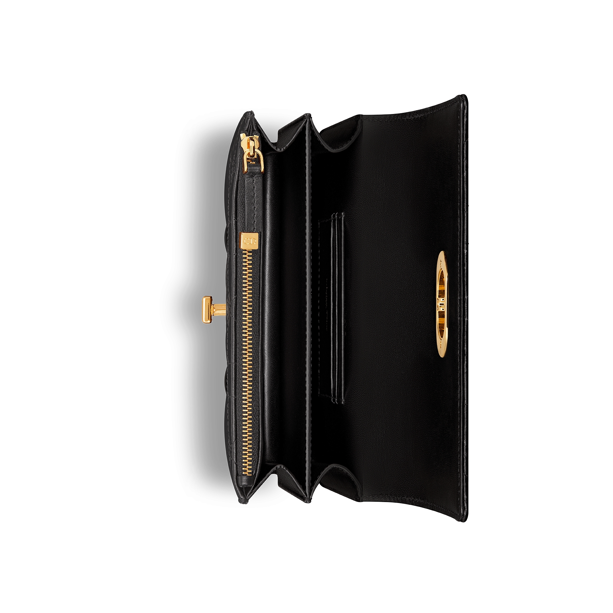 Miss Caro Minitasche Macrocannage Lammleder in Schwarz E06