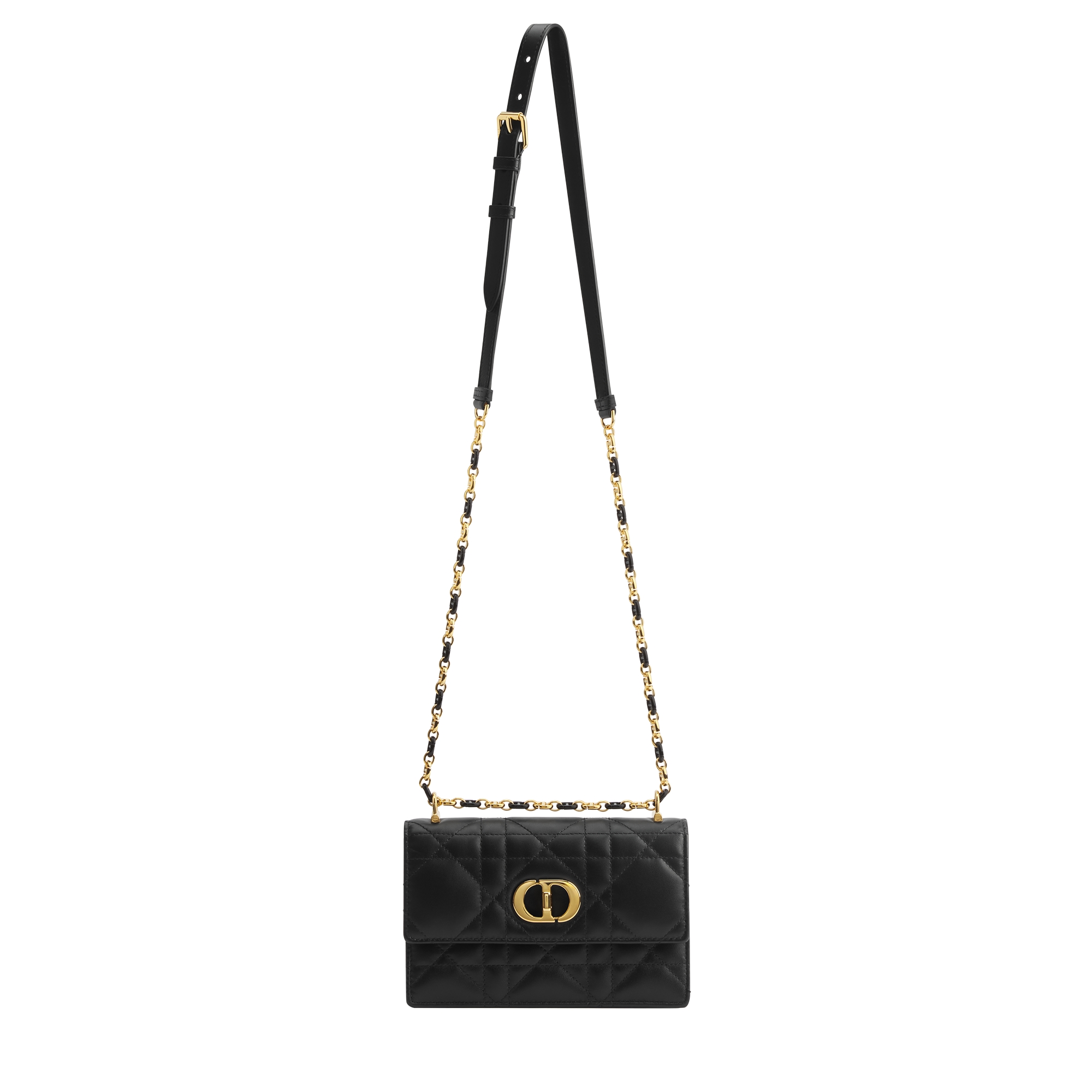 Miss Caro Mini Bag Black Macrocannage Lambskin E07