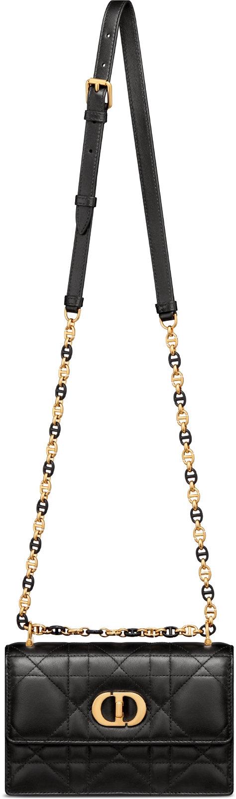 Miss Caro Mini Bag Black Macrocannage Lambskin | DIOR