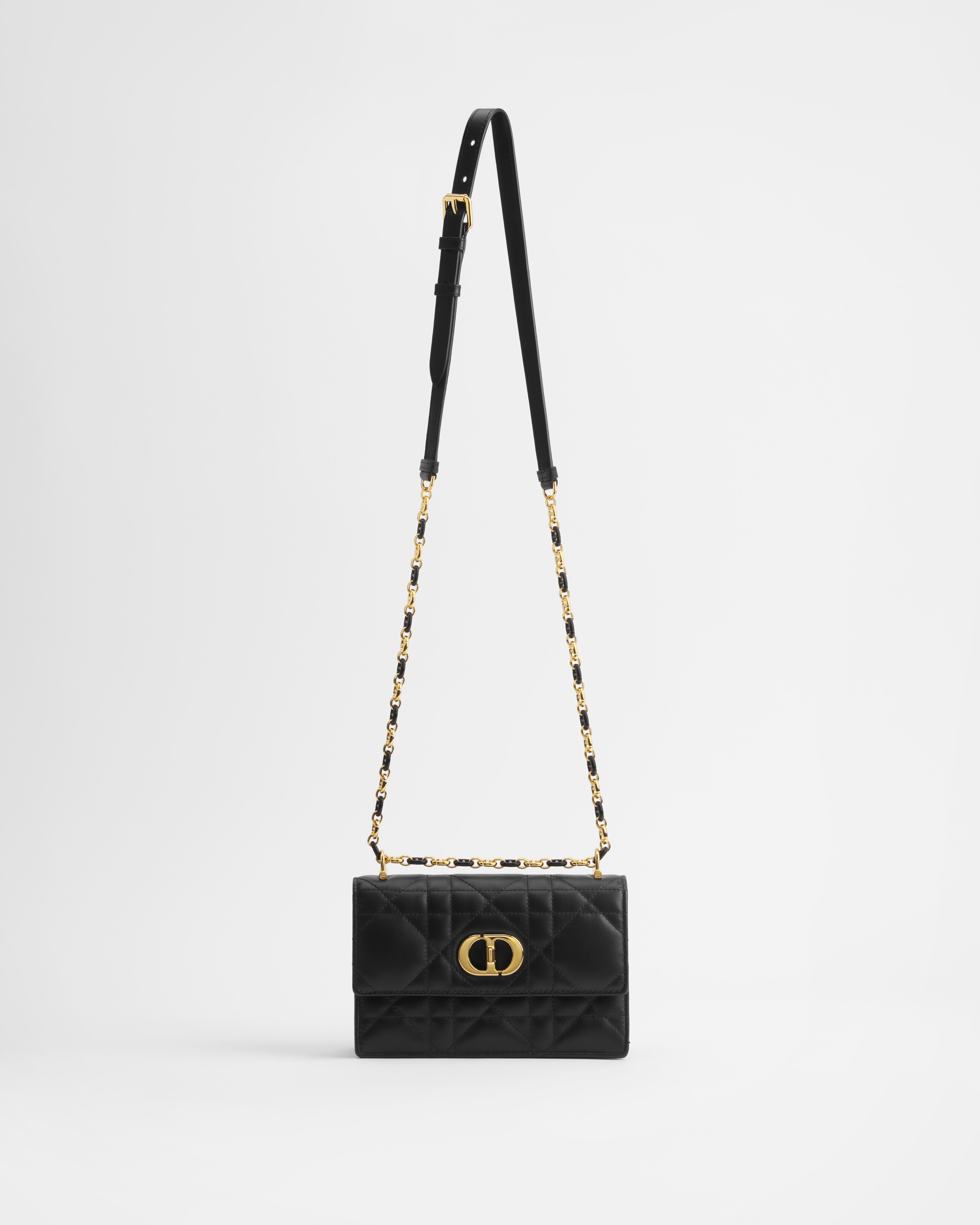 Miss Caro Mini Bag Black Macrocannage Lambskin E07