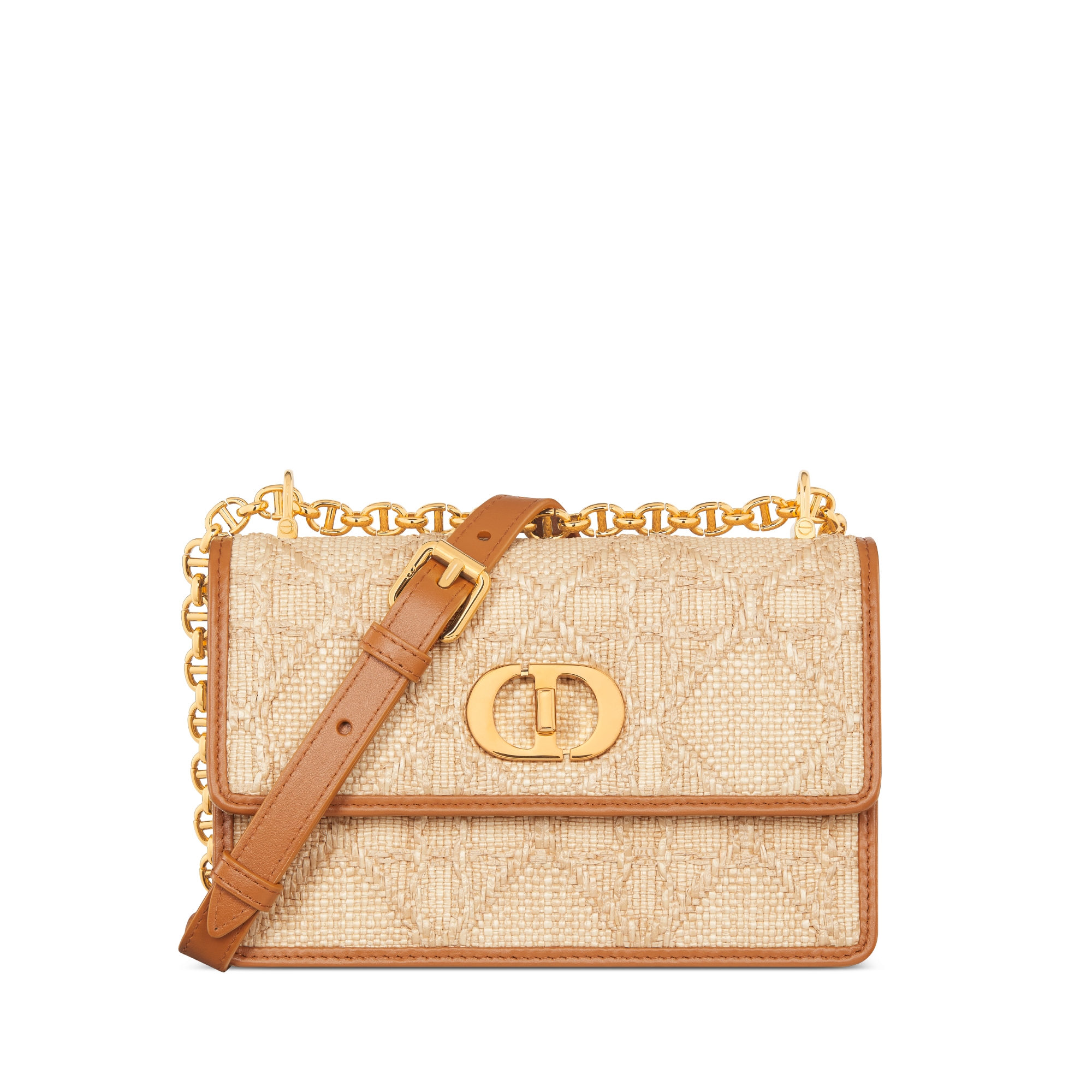Mini sac Miss Caro Raphia Cannage beige E01