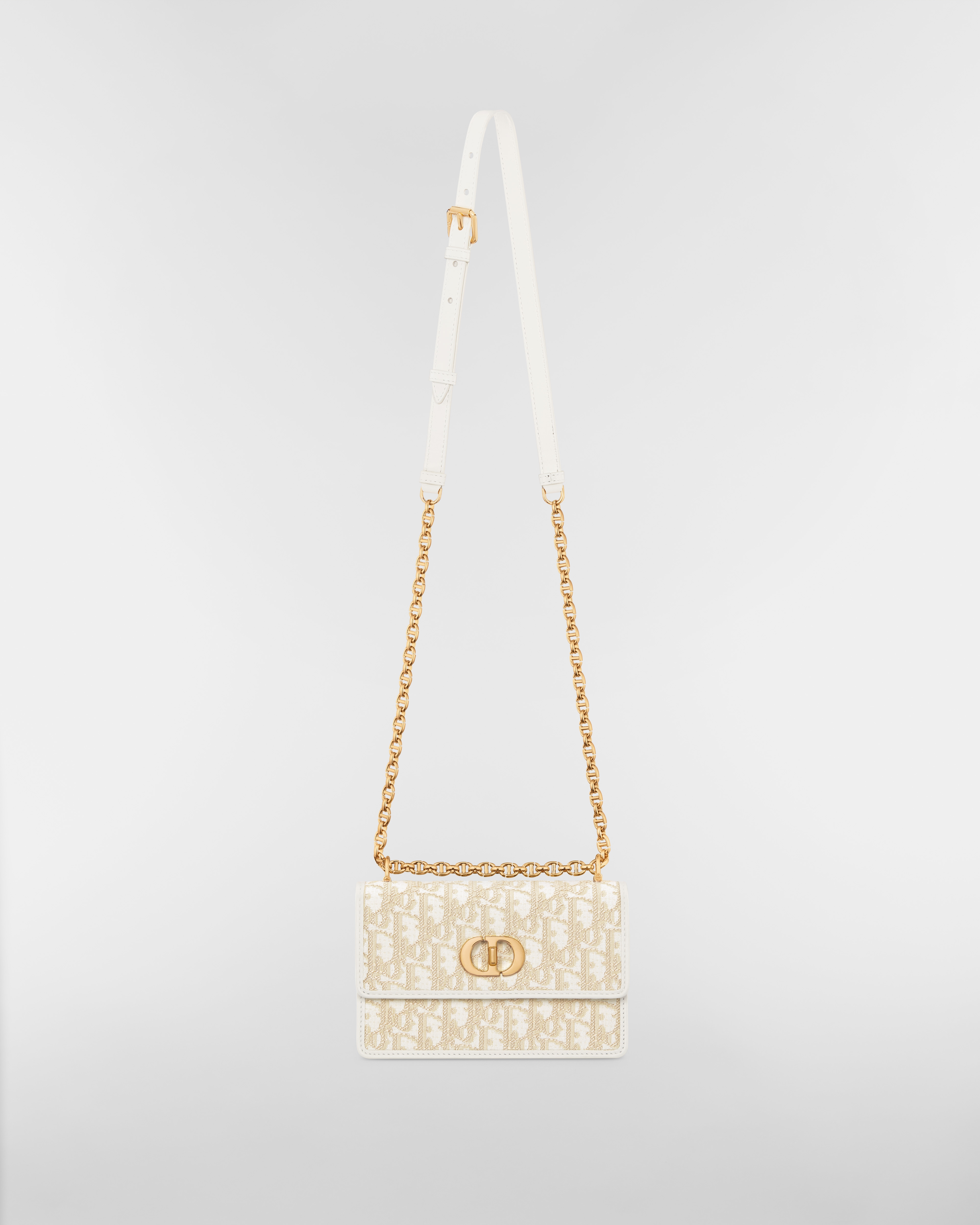Miss Caro 迷你包 金色調 Dior Oblique 緹花 E07