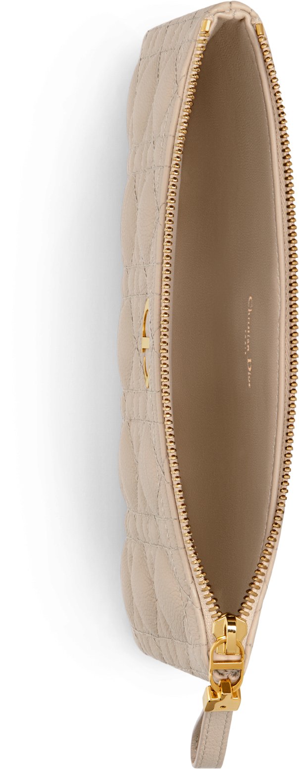 Kleine schmale Dior Caro Clutch aria_unfoldedView
