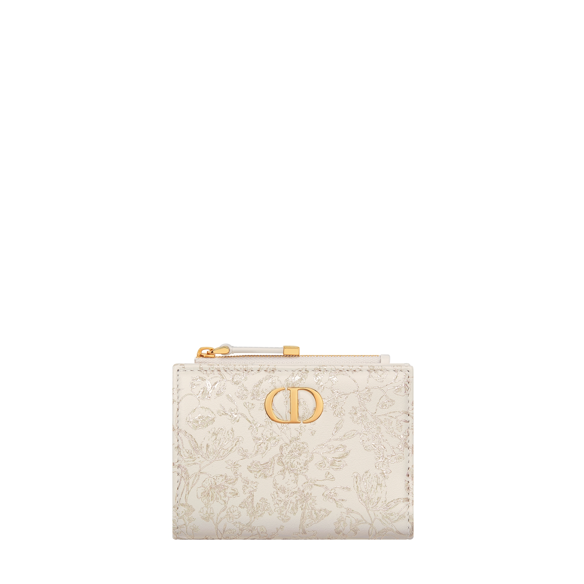 Dior Caro Dahlia Wallet Gold-Tone Millefiori Printed Calfskin E01