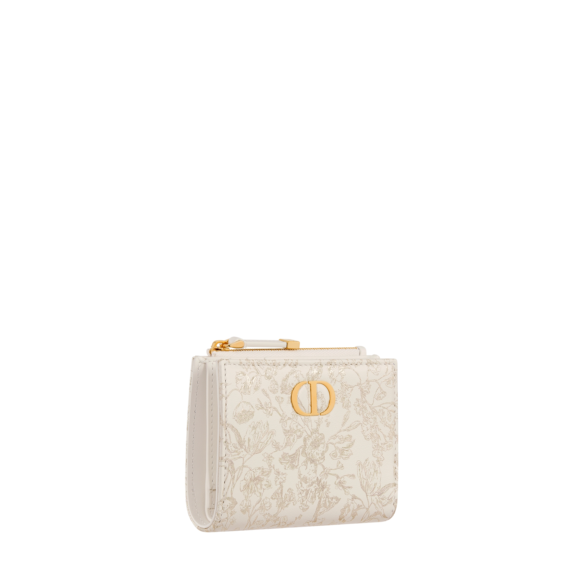 Dior Caro Dahlia Wallet Gold-Tone Millefiori Printed Calfskin E03