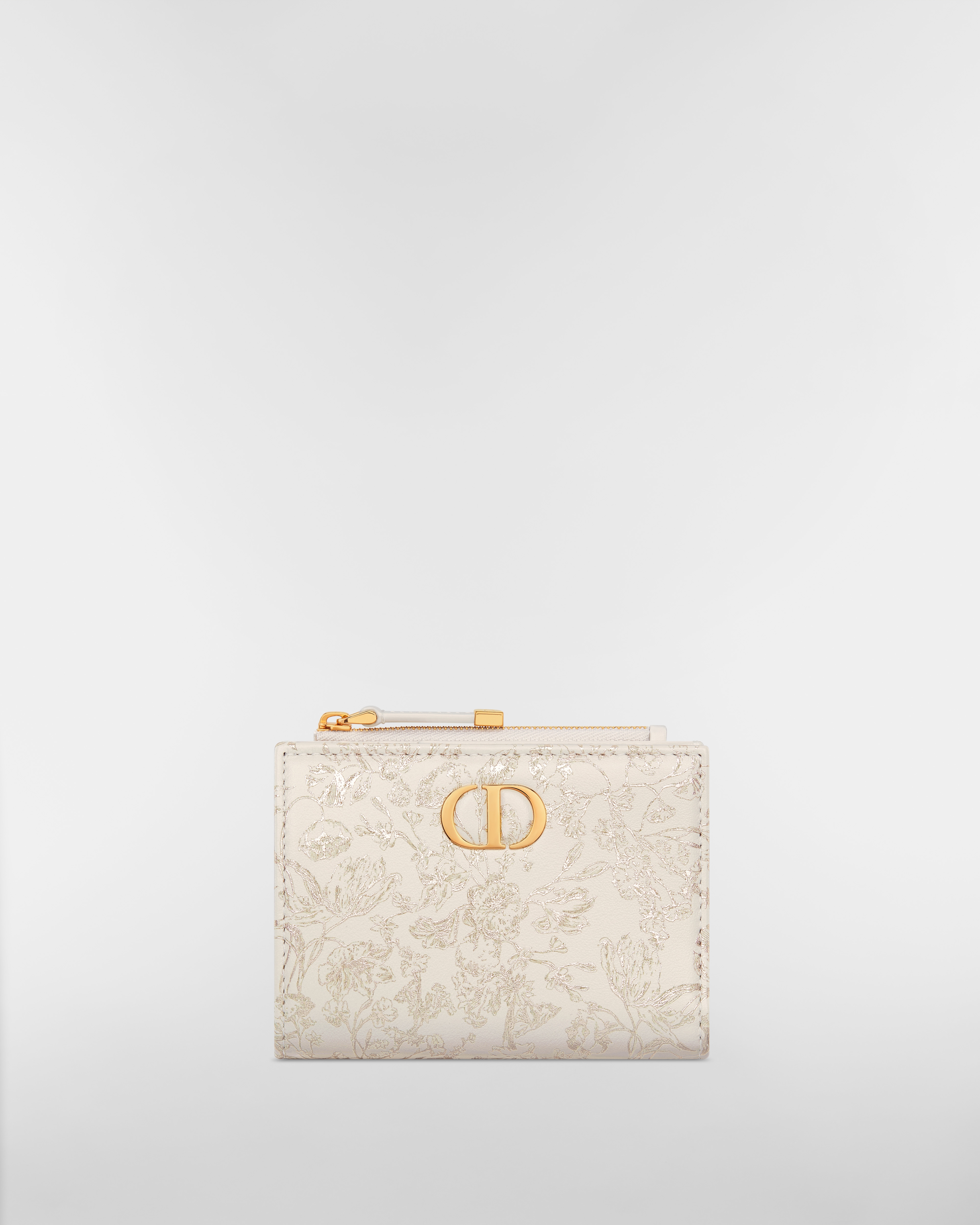 Dior Caro Dahlia Wallet Gold-Tone Millefiori Printed Calfskin E01