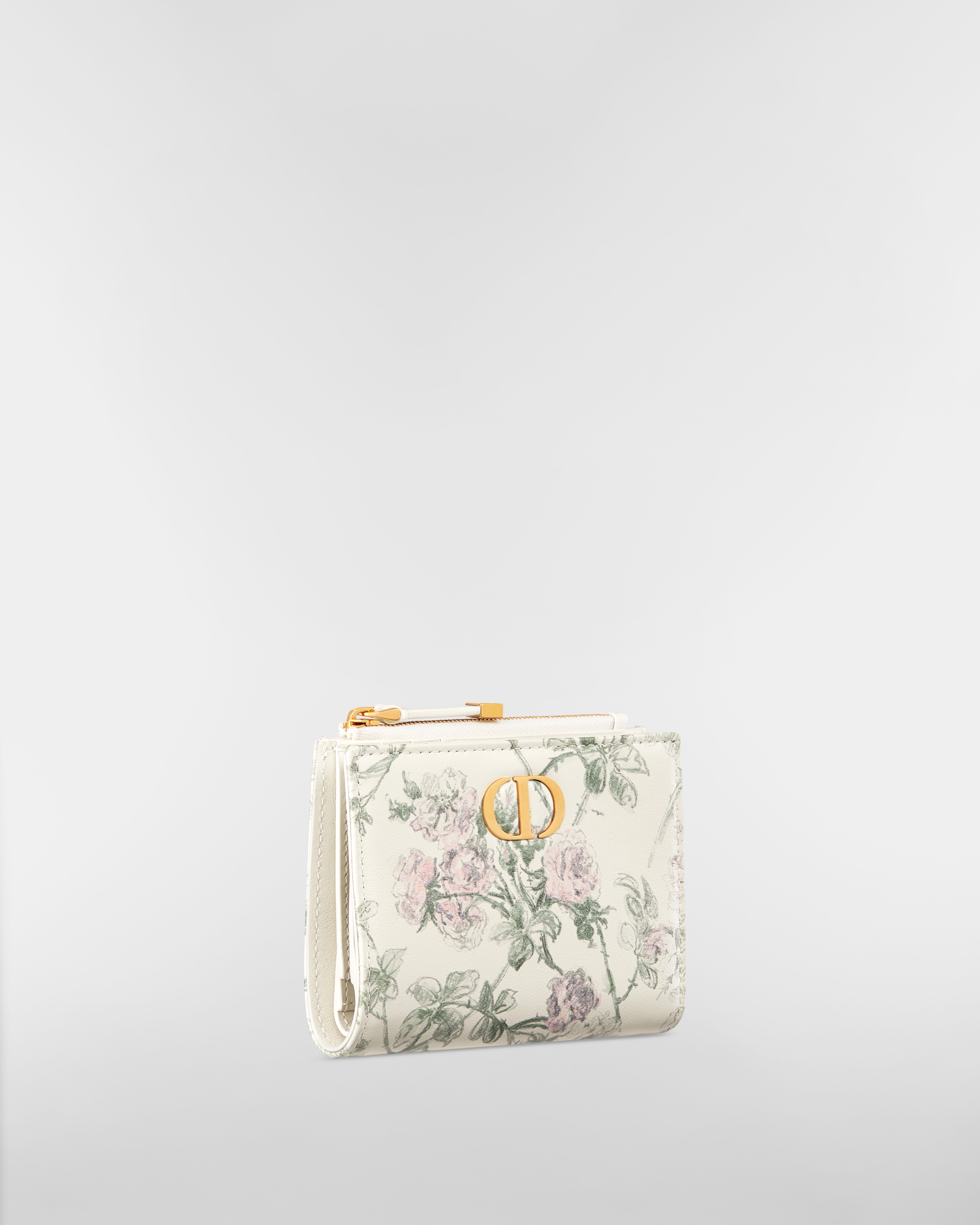 【日本限定】Dior Caro Dahlia ウォレット Rosier de Dior カーフスキン E03