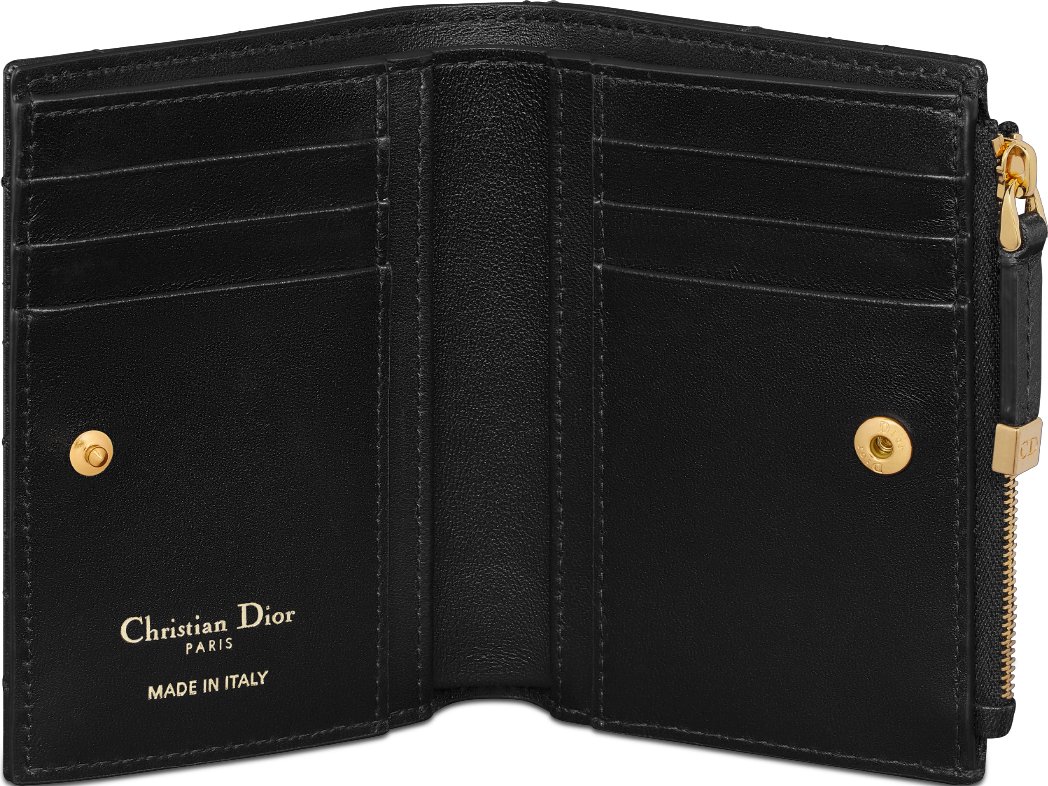 Dior Caro Dahlia Wallet Unfolded view
