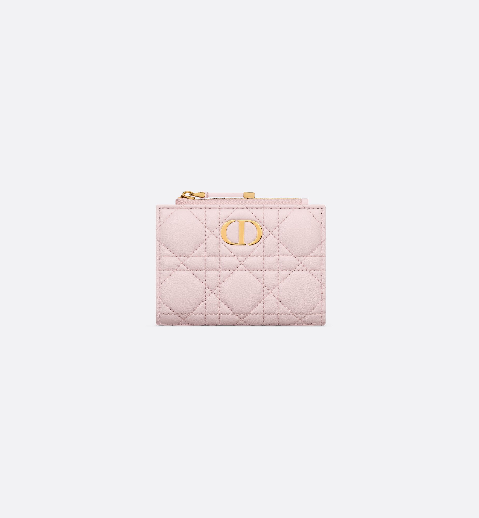 Dior Caro Dahlia Wallet Powder Pink Supple Cannage Calfskin Dior Caro Dahlia Wallet Powder Pink Supple Cannage Calfskin