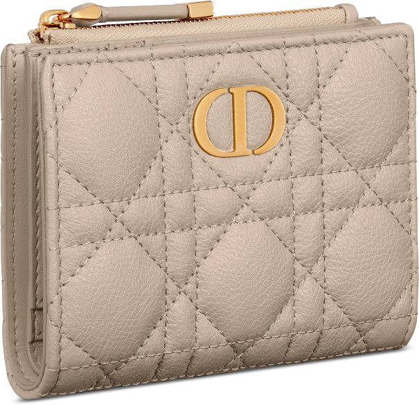 Dior Caro Dahlia 銀包 aria_threeQuarterClosedView