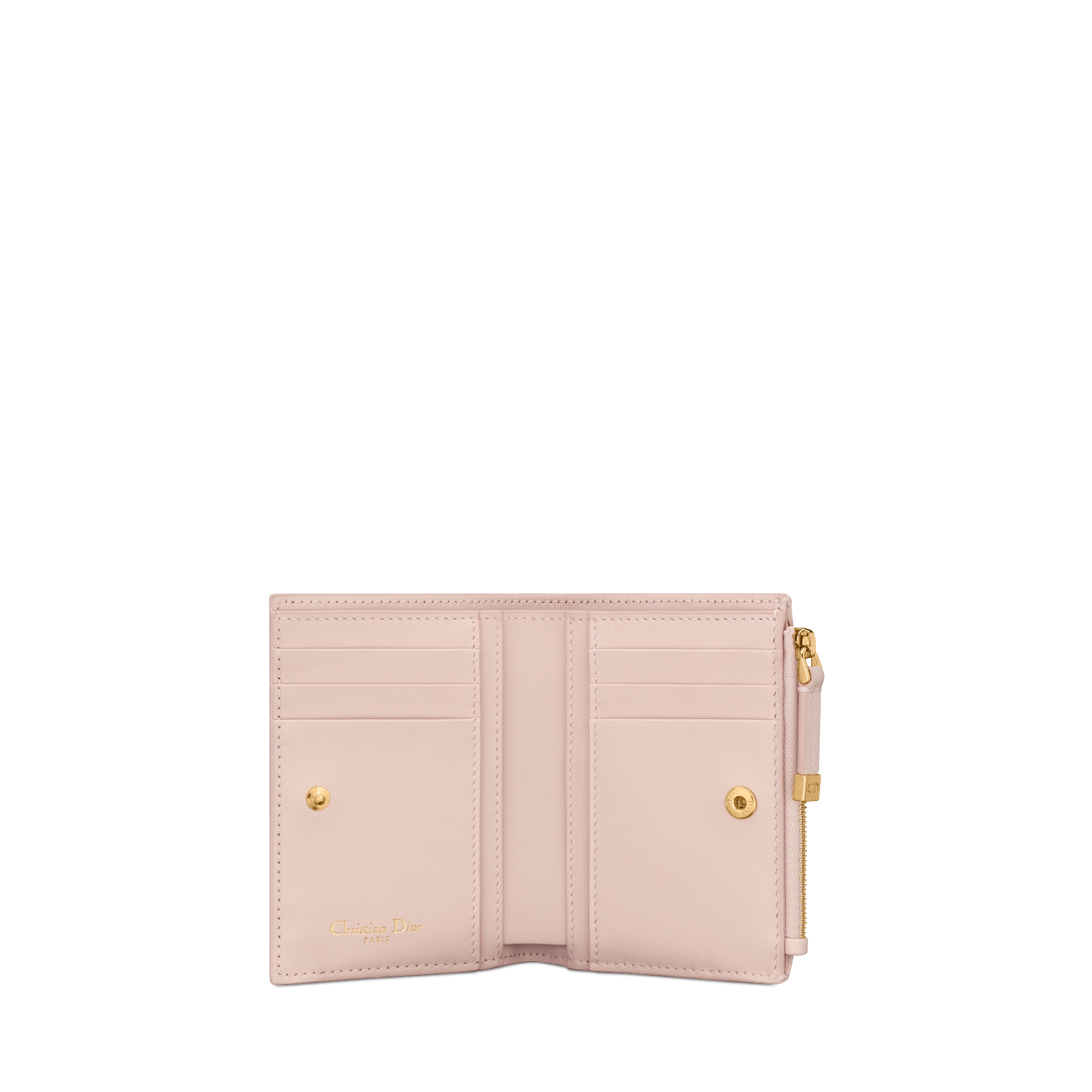 Dior Caro Dahlia 지갑 파우더 핑크 서플 까나쥬 송아지 가죽 E07