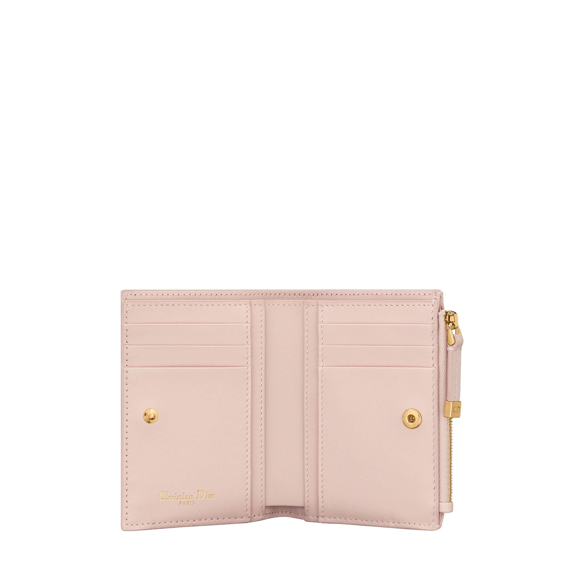 Dior Caro Dahlia Wallet Powder Pink Supple Cannage Calfskin E07