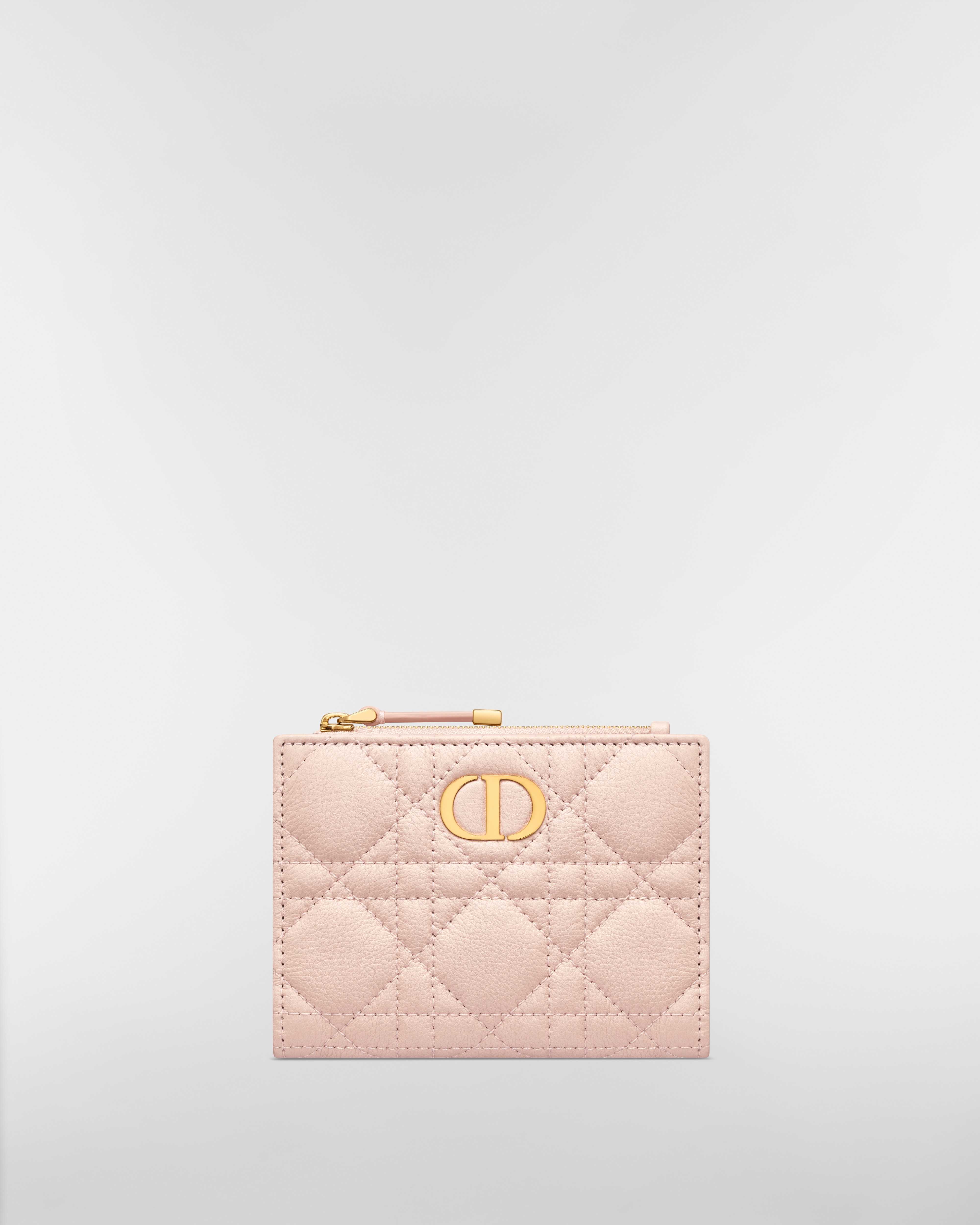 Dior Caro Dahlia Wallet Powder Pink Supple Cannage Calfskin E01