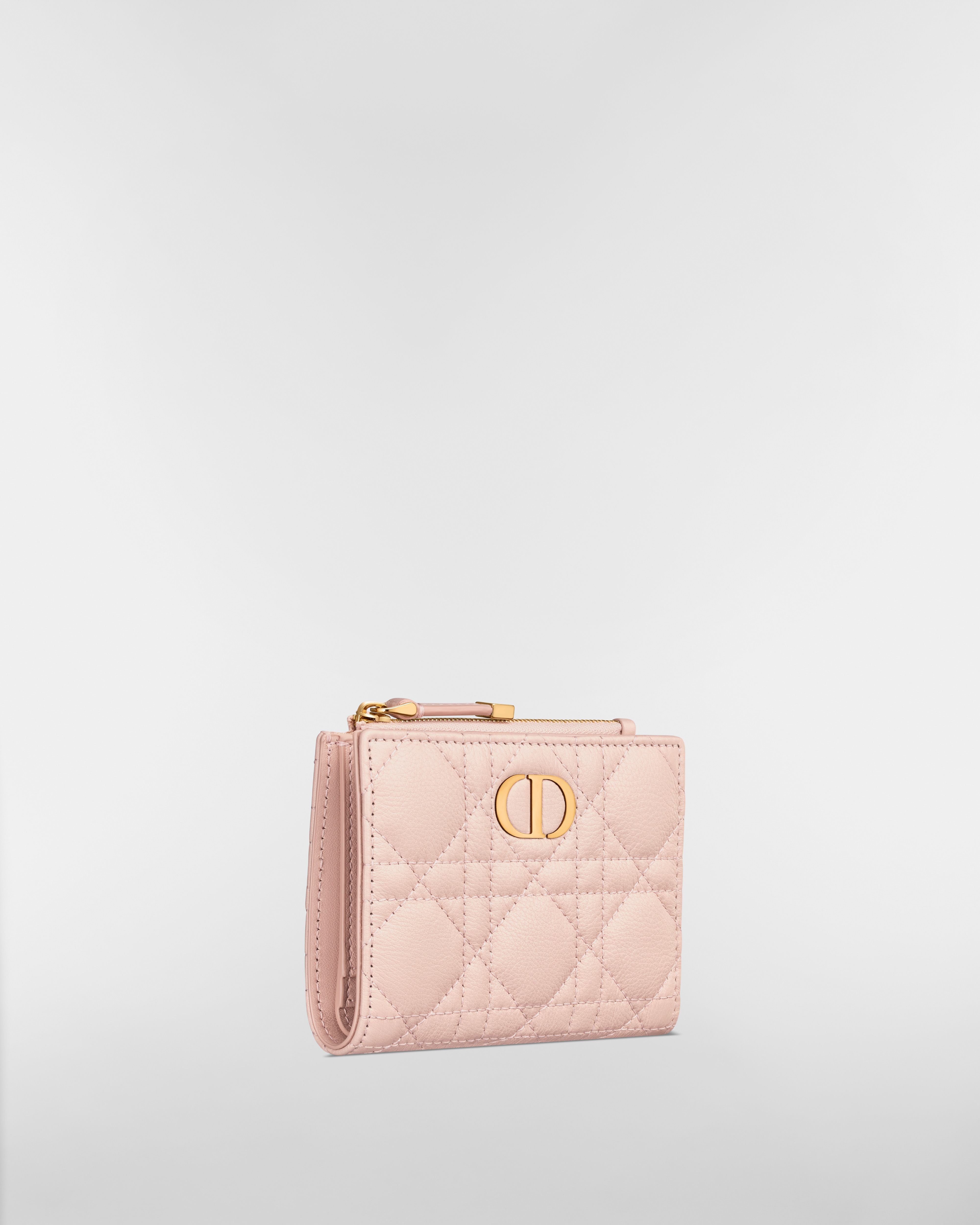 Dior Caro Dahlia Wallet Powder Pink Supple Cannage Calfskin E03