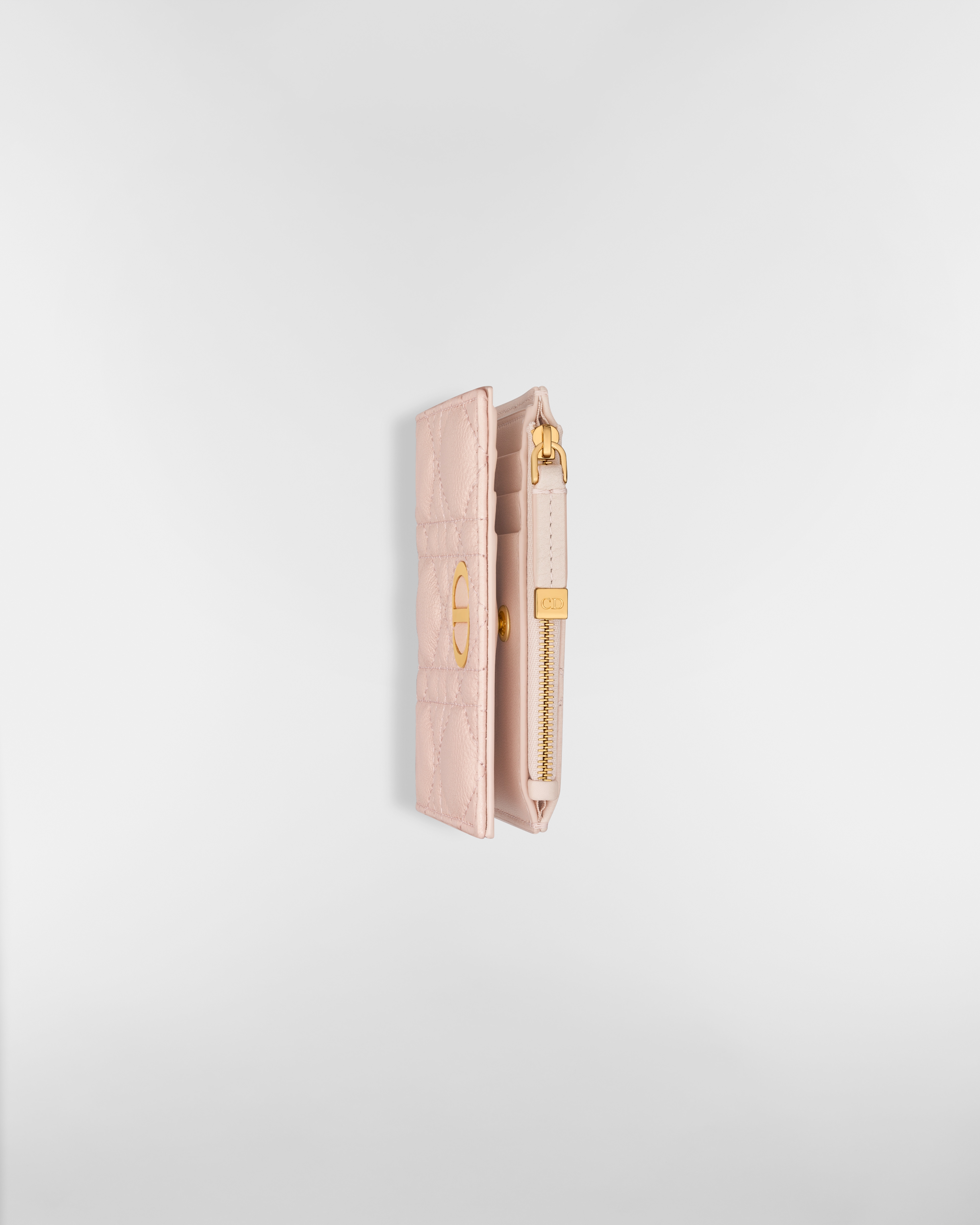 Dior Caro Dahlia Wallet Powder Pink Supple Cannage Calfskin E06