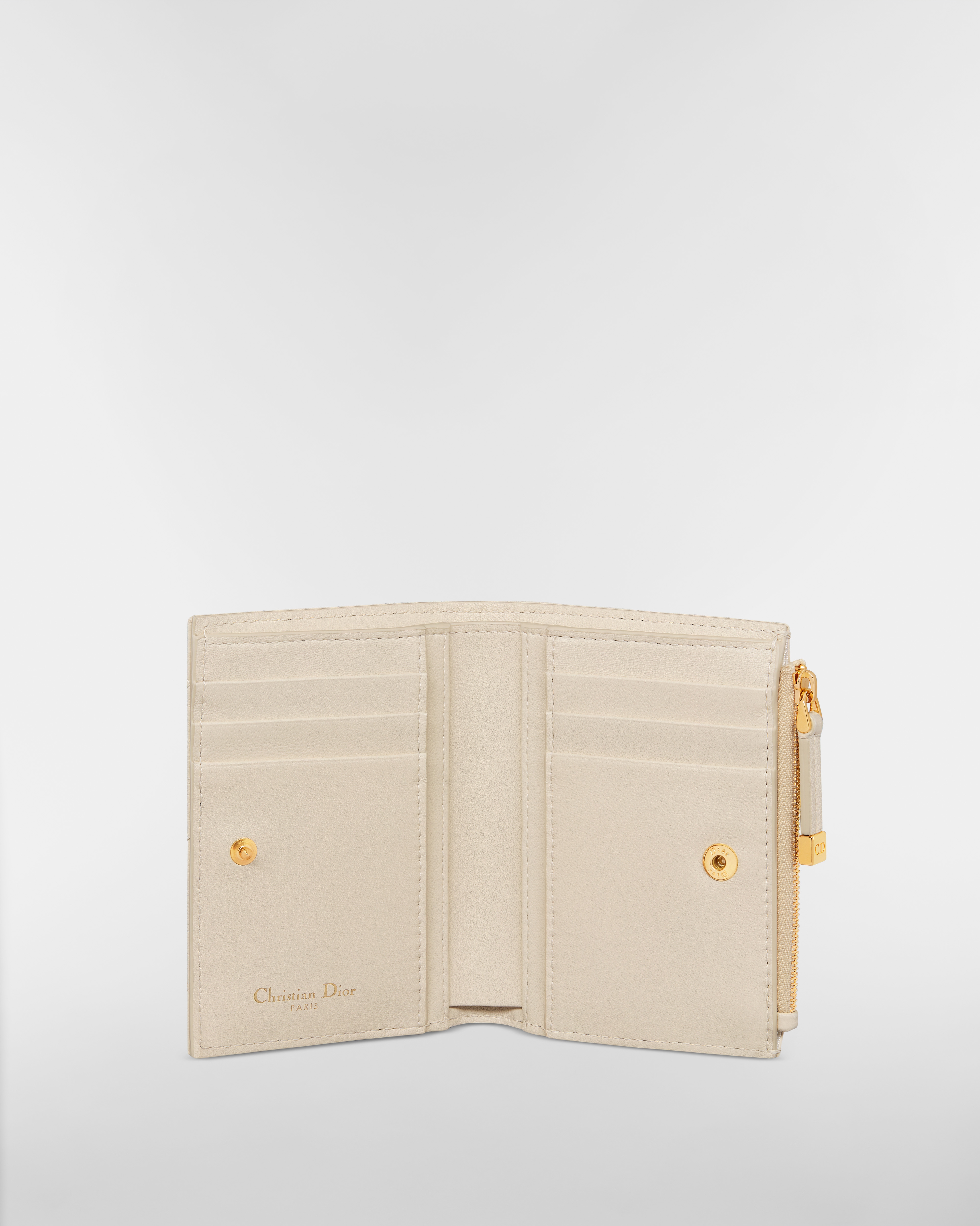 Dior Caro Dahlia ウォレット カナージュ カーフスキン E07