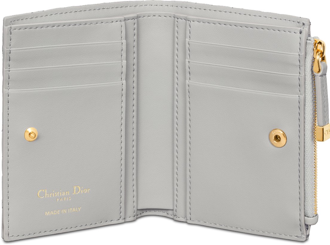Dior Caro Dahlia Wallet Unfolded view