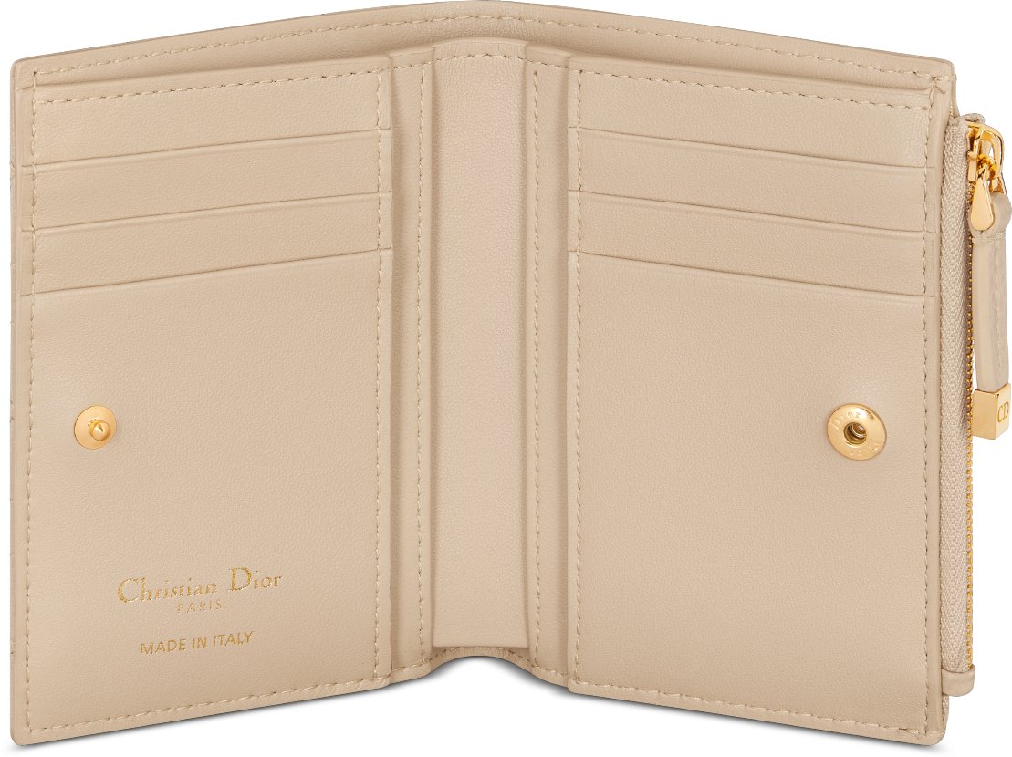 Dior Caro Dahlia Portemonnaie aria_unfoldedView