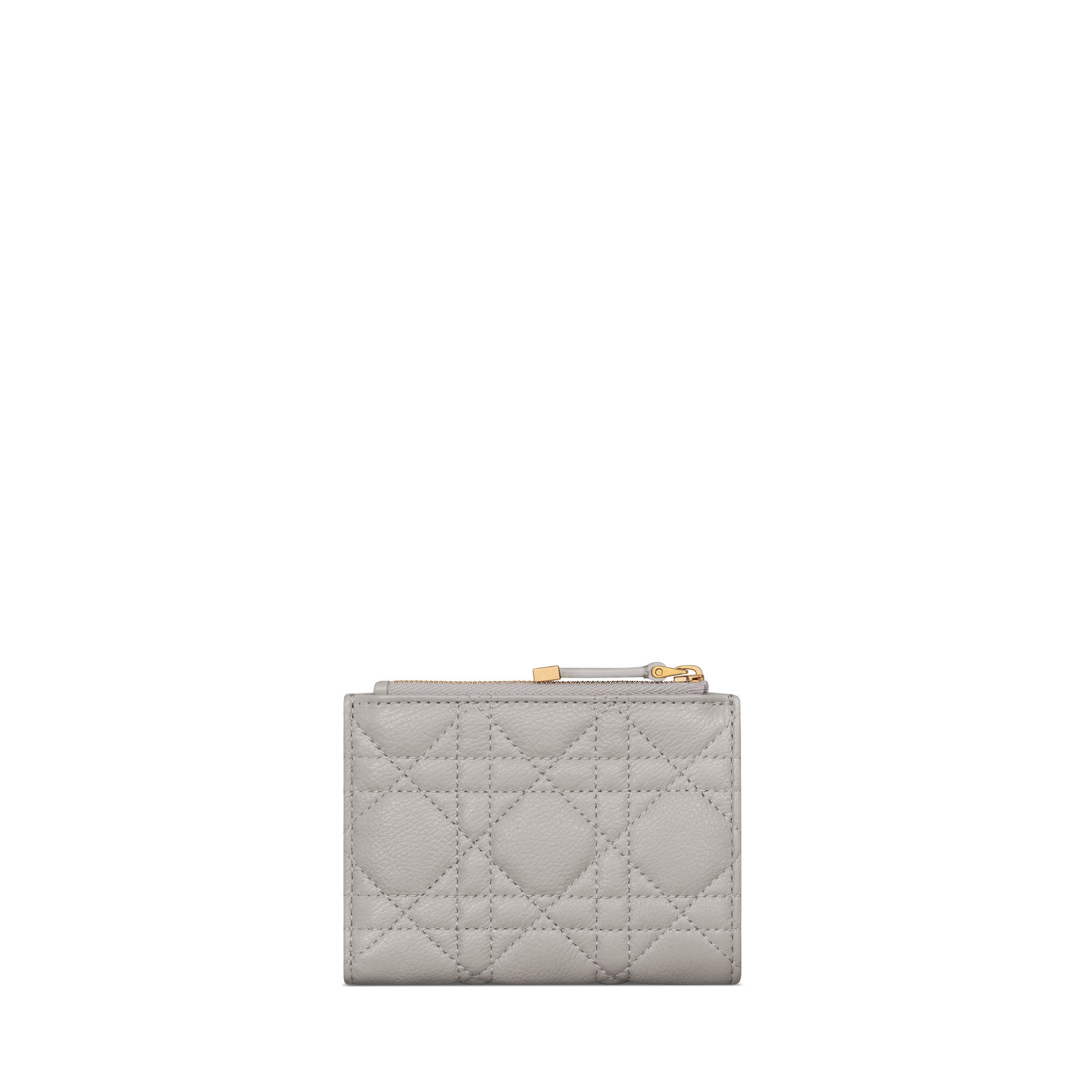 Dior Caro Dahlia 지갑 그레이 서플 까나쥬 송아지 가죽 E08