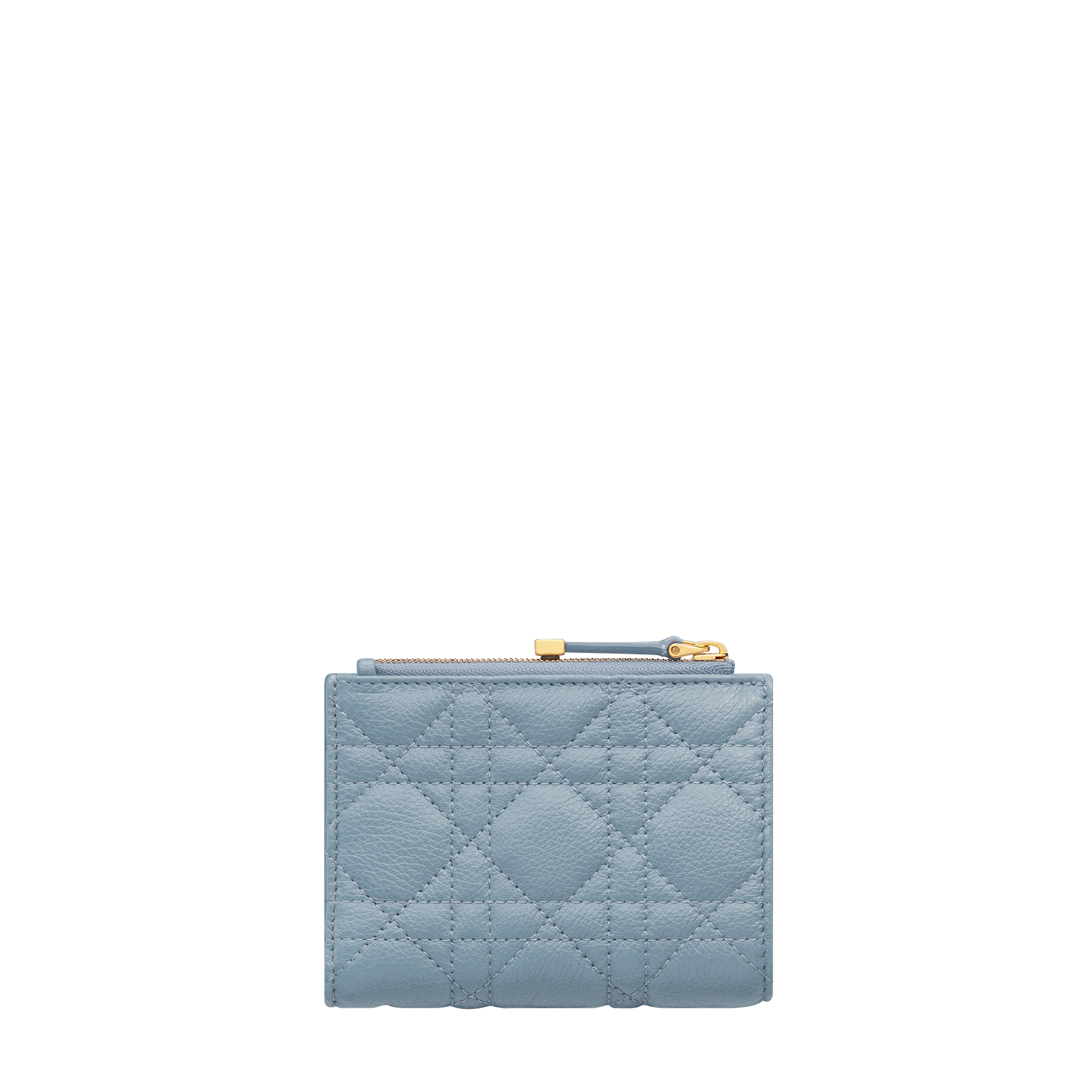 Dior Caro Dahlia Wallet Cloud Blue Supple Cannage Calfskin E08