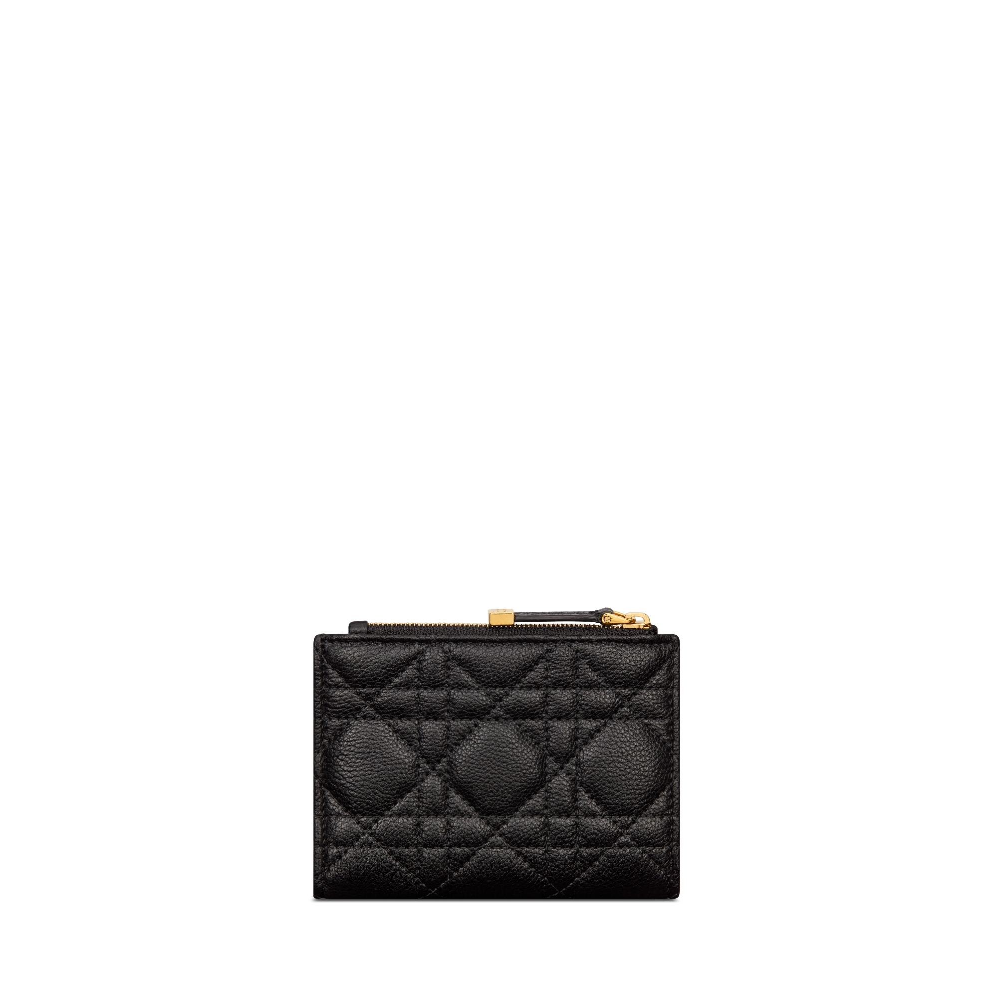 Dior Caro Dahlia 지갑 블랙 서플 까나쥬 송아지 가죽 E08