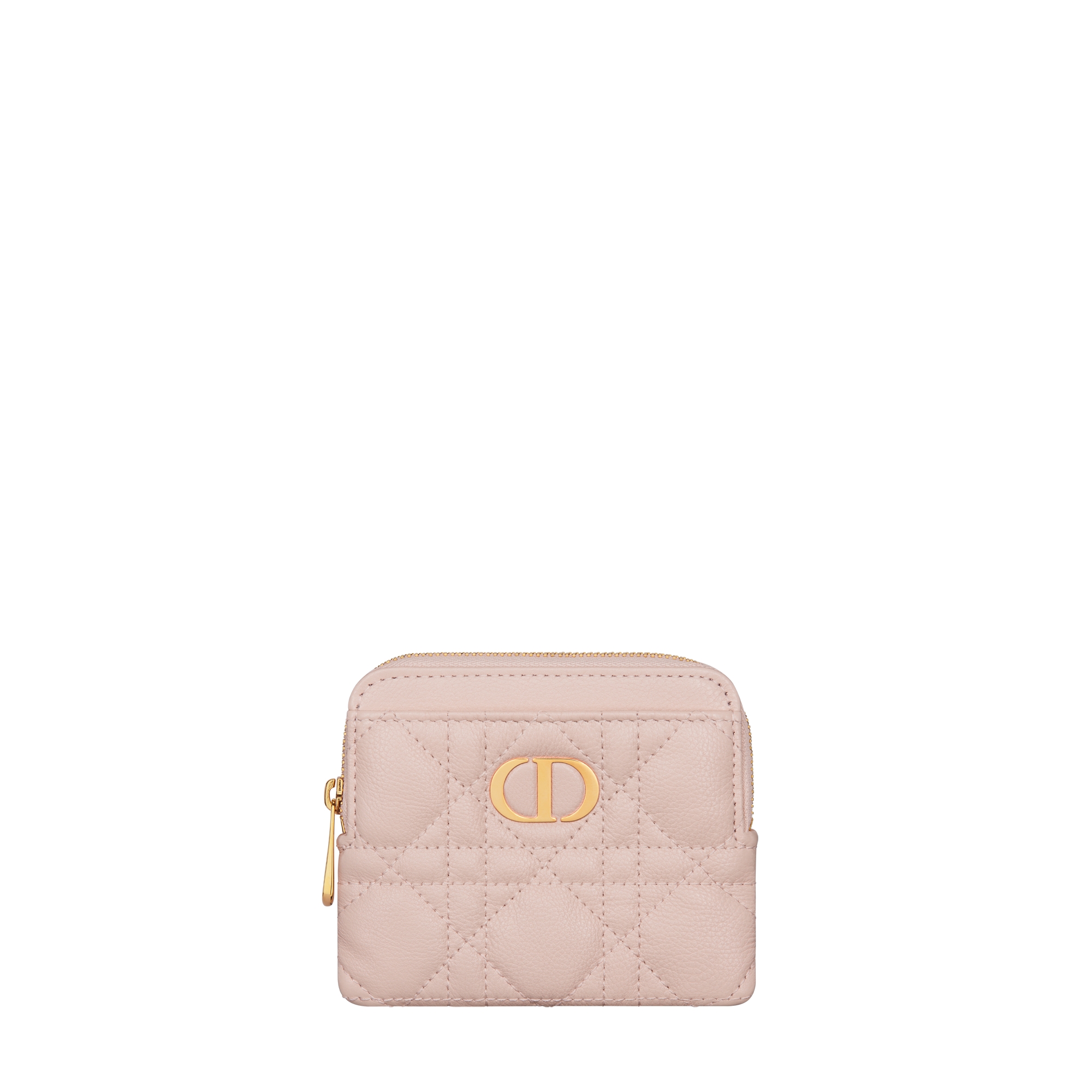  胭脂粉色柔軟 Cannage 藤格紋圖案小牛皮